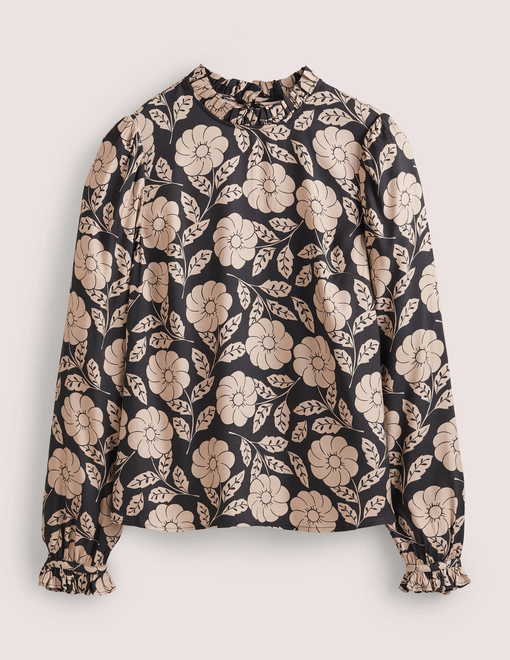  High Neck Ruffle Top-Black, Botannica、mySite、ashleygrahame