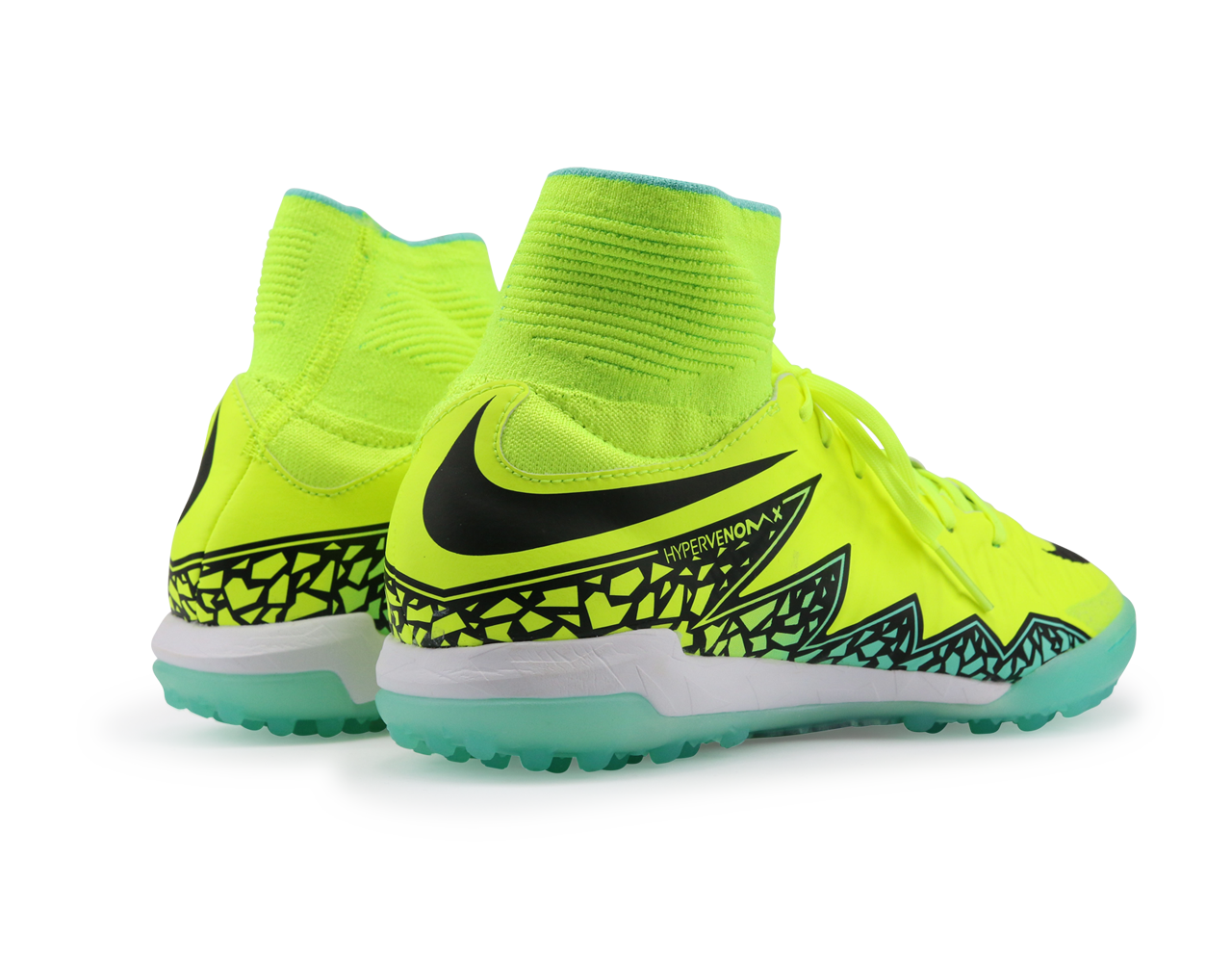 Nike Kids HypervenomX Proximo Turf Soccer Shoes Volt/Black、mySite、noshort