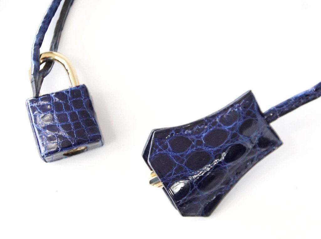 Hermès Birkin 35 Blue Sapphire Crocodile GHW Bag、mySite、garminoutage.com