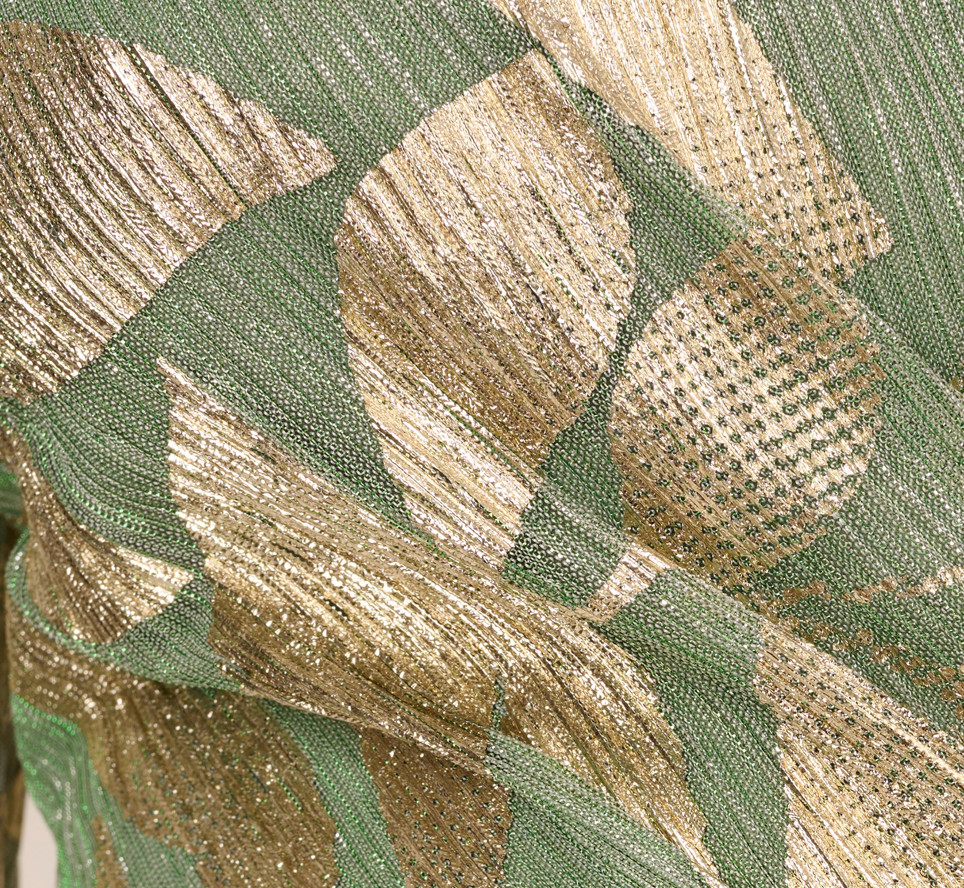 Long Sleeve Foil Short Wrap Dress In Sage Gold、mySite、solidvoid