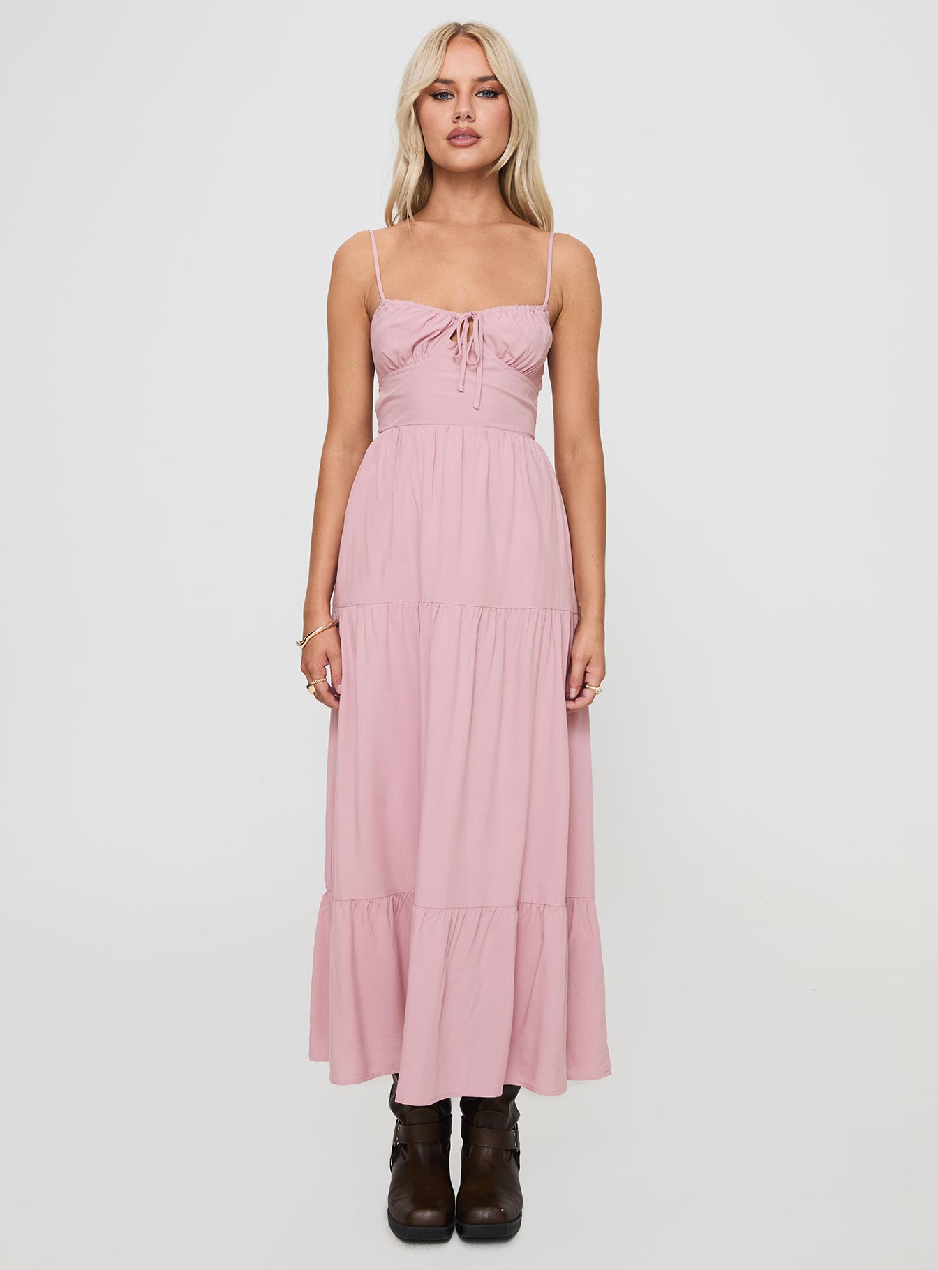 Juzen Maxi Dress Pink、mySite、solidvoid