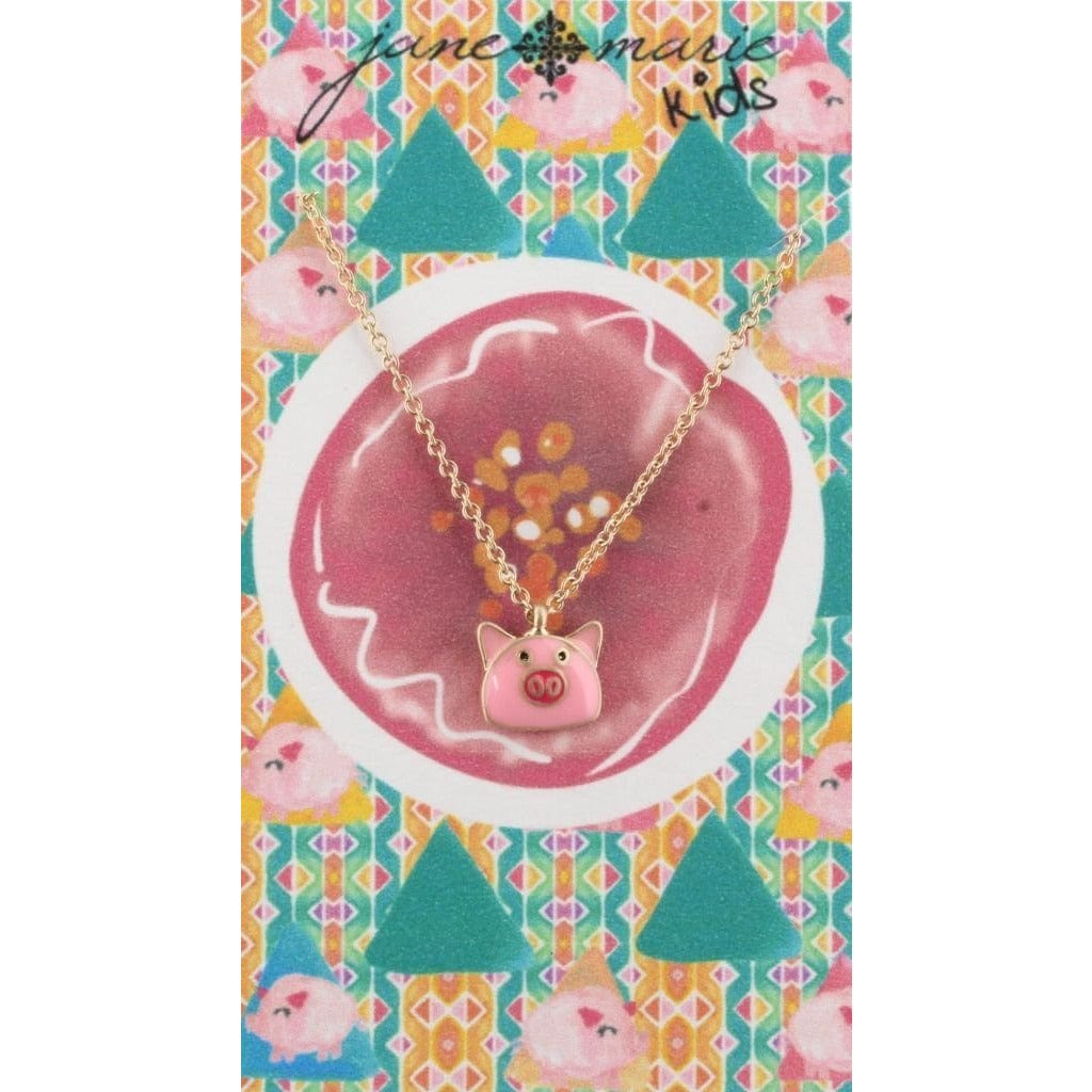 Girl's Fashion Necklaces and Earring Sets-Pink Pig, Unicorn, Llama by Jane Marie、mySite、g9winljtr