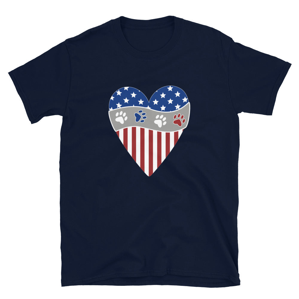 Patriotic Heart T-Shirt、mySite、camillekostekn