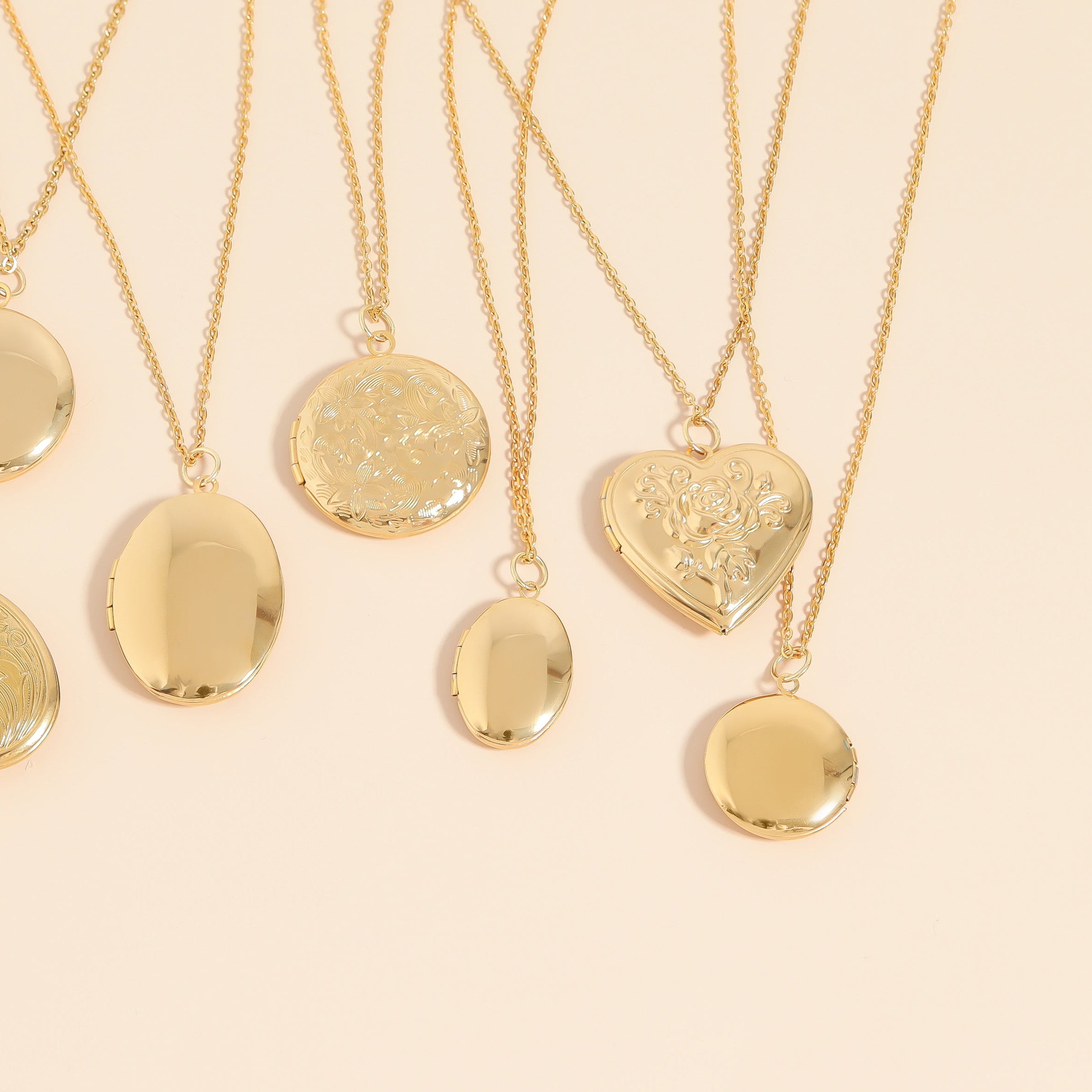 18K Gold PVD Stainless Steel Round Locket / PDL0241、mySite、dreamappss