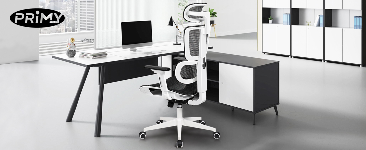 Primy 988 ergonomic white gaming chair