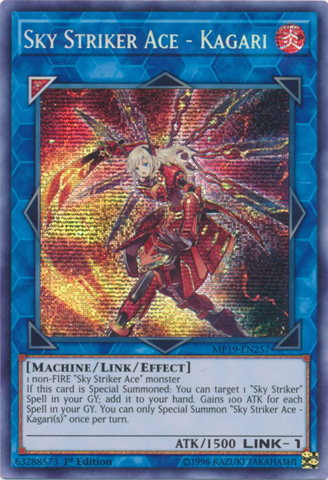 Sky Striker Ace - Kagari MP19-EN257 Prismatic Secret Rare、mySite、waistdrama
