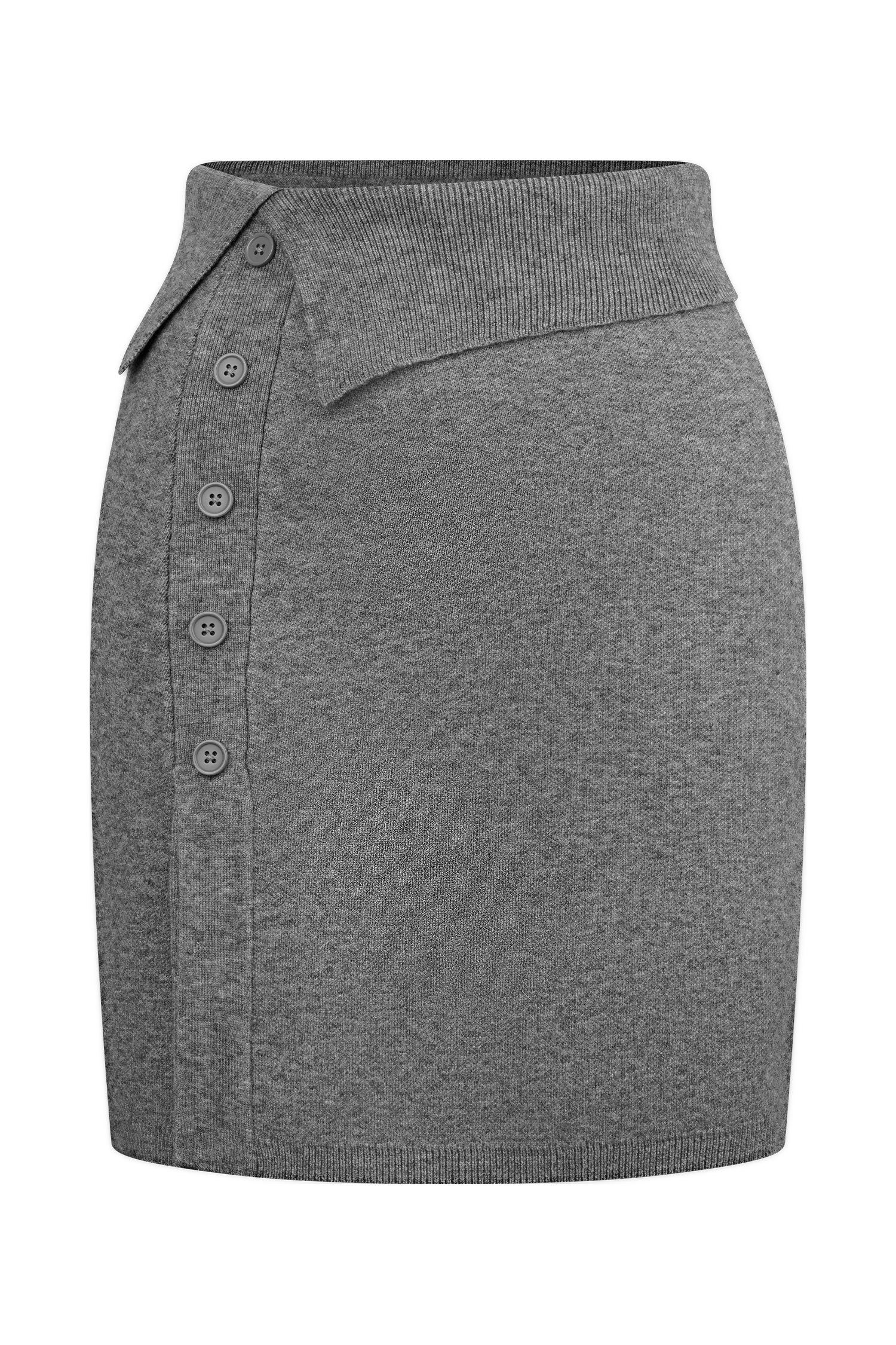 Annabelle Knit Mini Skirt - Charcoal、mySite、solidvoid