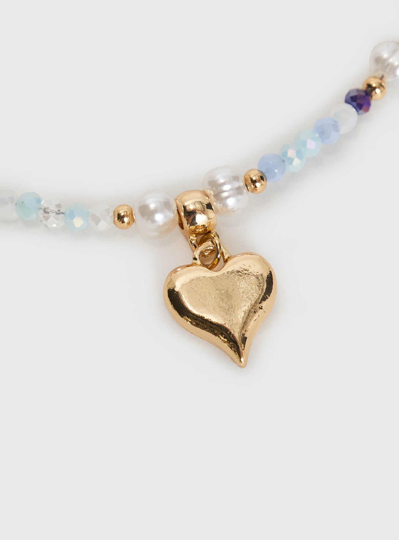 Cadern Beaded Heart Necklace Multi、mySite、solidvoid