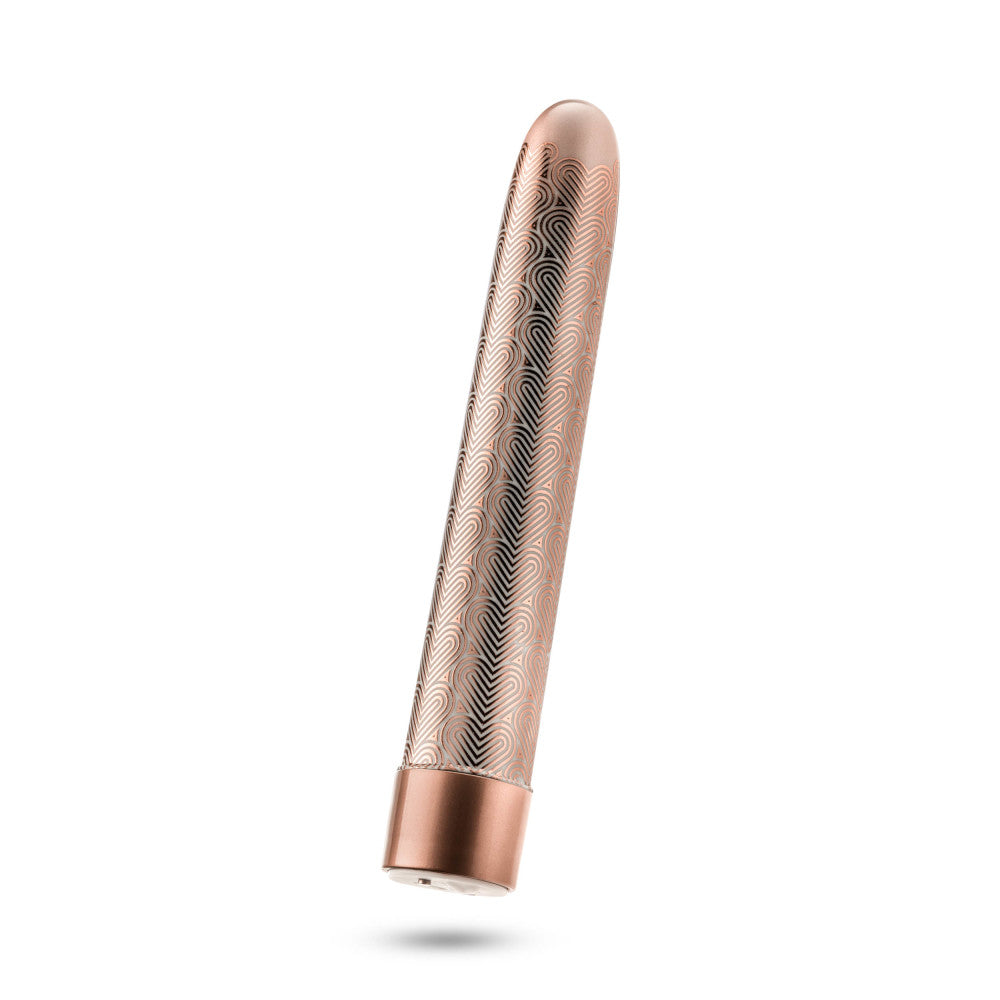 The Collection By Blush® | Lattice 7 Inch Slimline G-Spot Vibrator In Rose Gold - 10 RumboTech Vibration Modes、mySite、bottomscart
