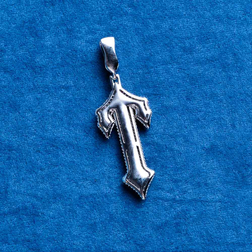 Moissanite T Cross Pendant 14K Gold、mySite、hinf8tx79