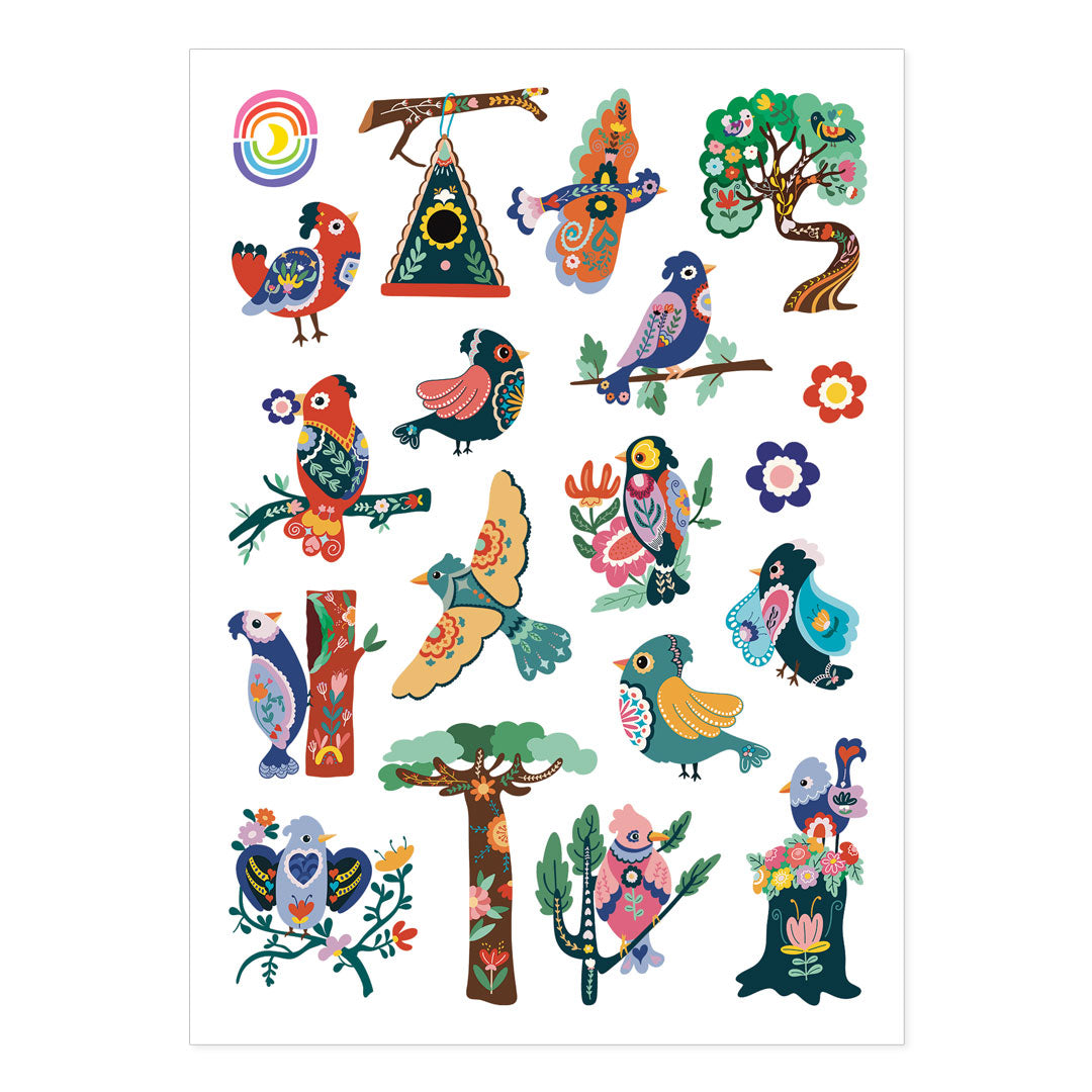  Folk Tails Sticker Sheet、mySite、ghnorth