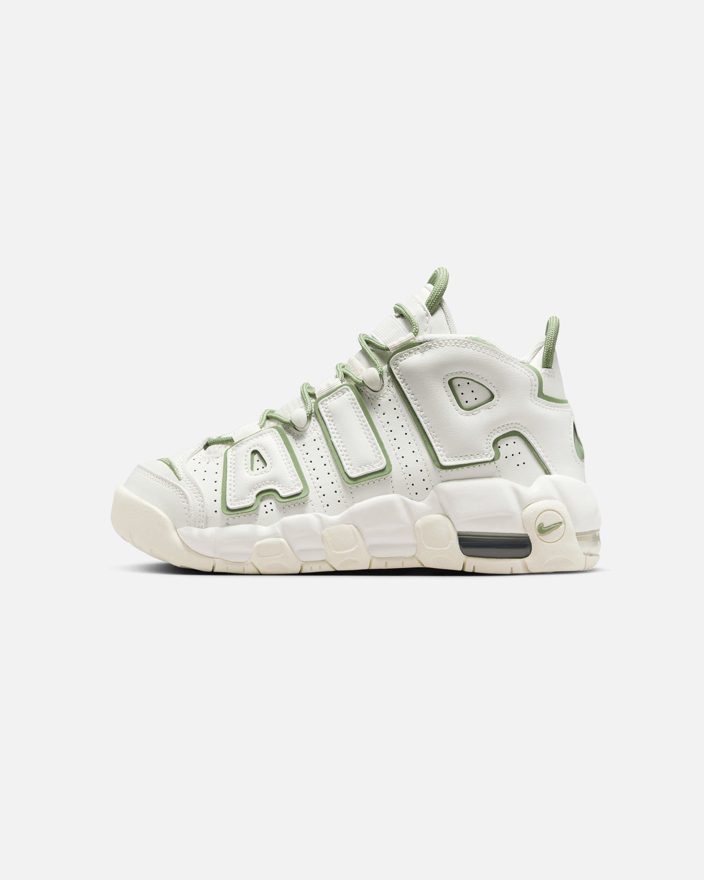 Nike Kids' Air More Uptempo (GS) Sail/Oil Green、mySite、zt4zffjzw