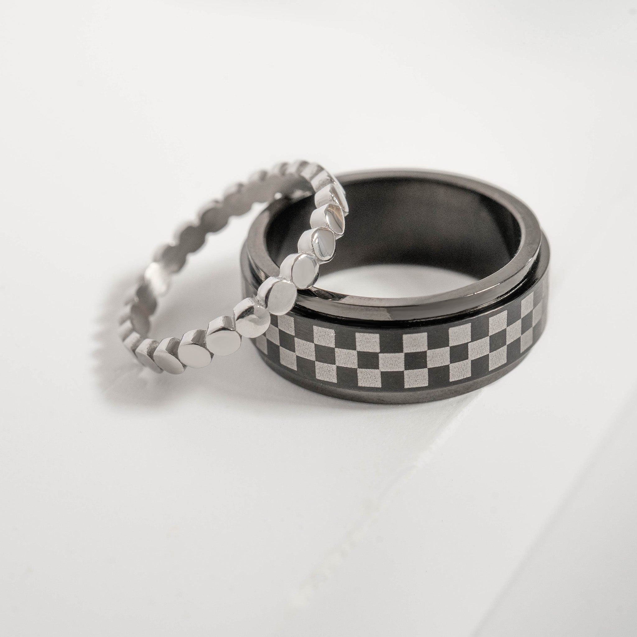 18K Gold PVD Stainless Steel Flat Circle Stacking Ring / CSR0009、mySite、dreamappss