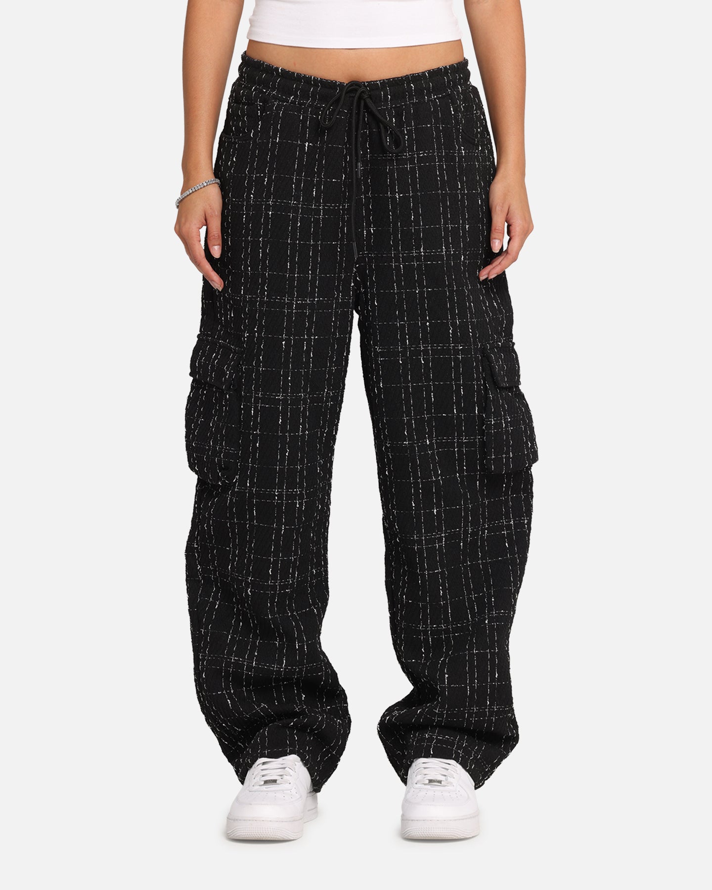 XXIII Boucle Tweed Cargo Pants Black、mySite、zt4zffjzw