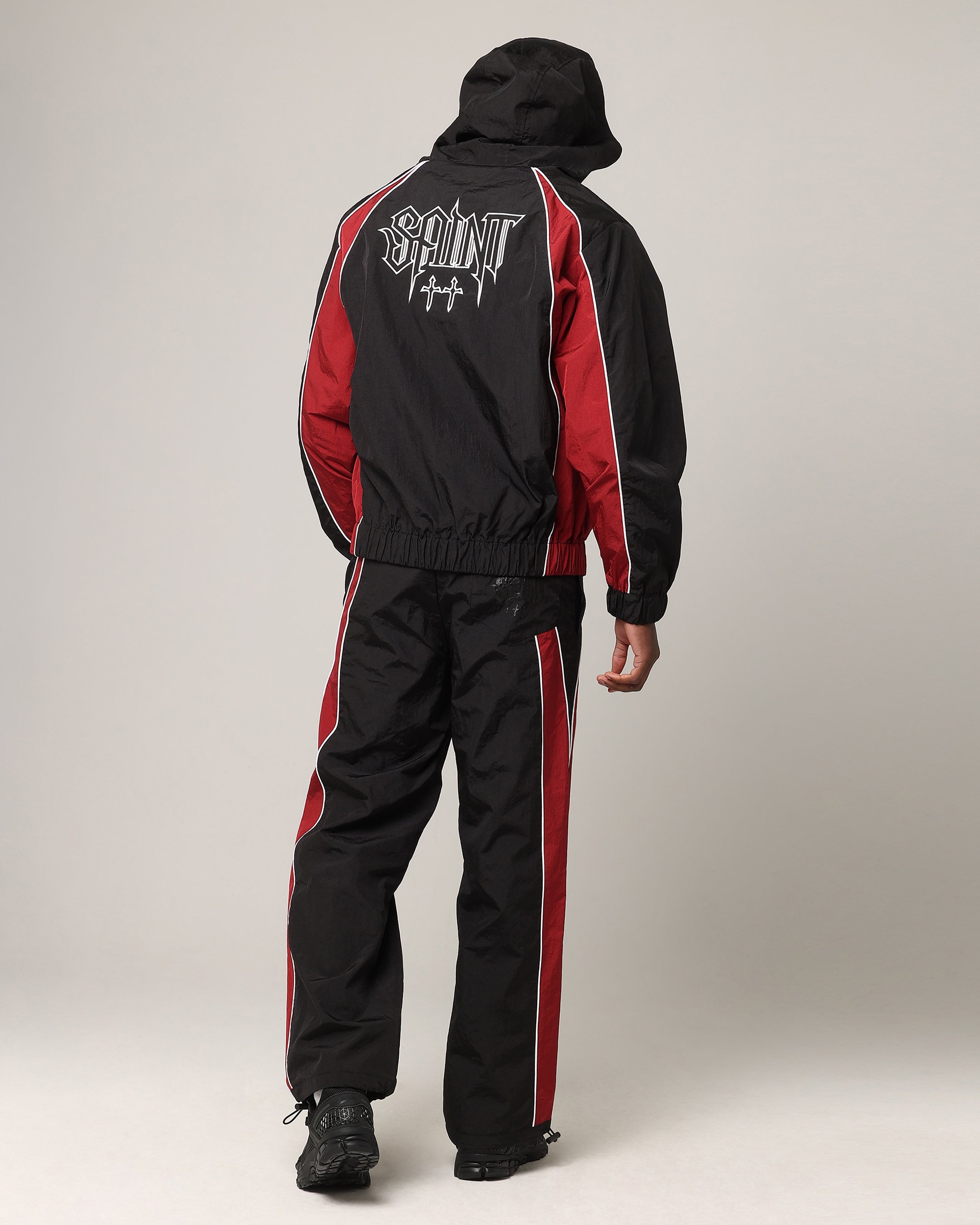 Saint Morta Boundary Windbreaker Jacket Black/Burgundy、mySite、zt4zffjzw