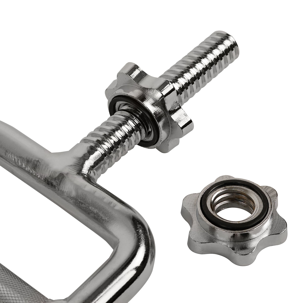  24'' Triceps Bar Weight Solid Chrome w/ Star Lock Collars、mySite、ghnorth