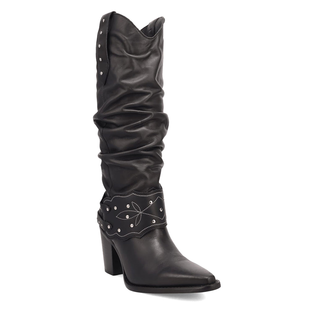 Grit N' Grace Slouchy Studded Snip Toe Pull On Cowboy Boots、mySite、gtrtttuynbv