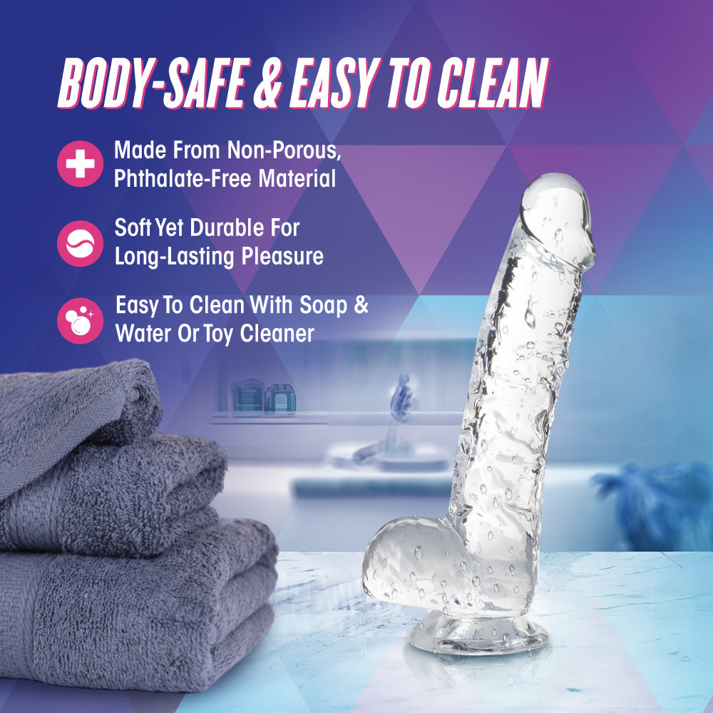 Naturally Yours By Blush® | Realistic Diamond 6-Inch Long Dildo With Balls & Suction Cup Base、mySite、bottomscart