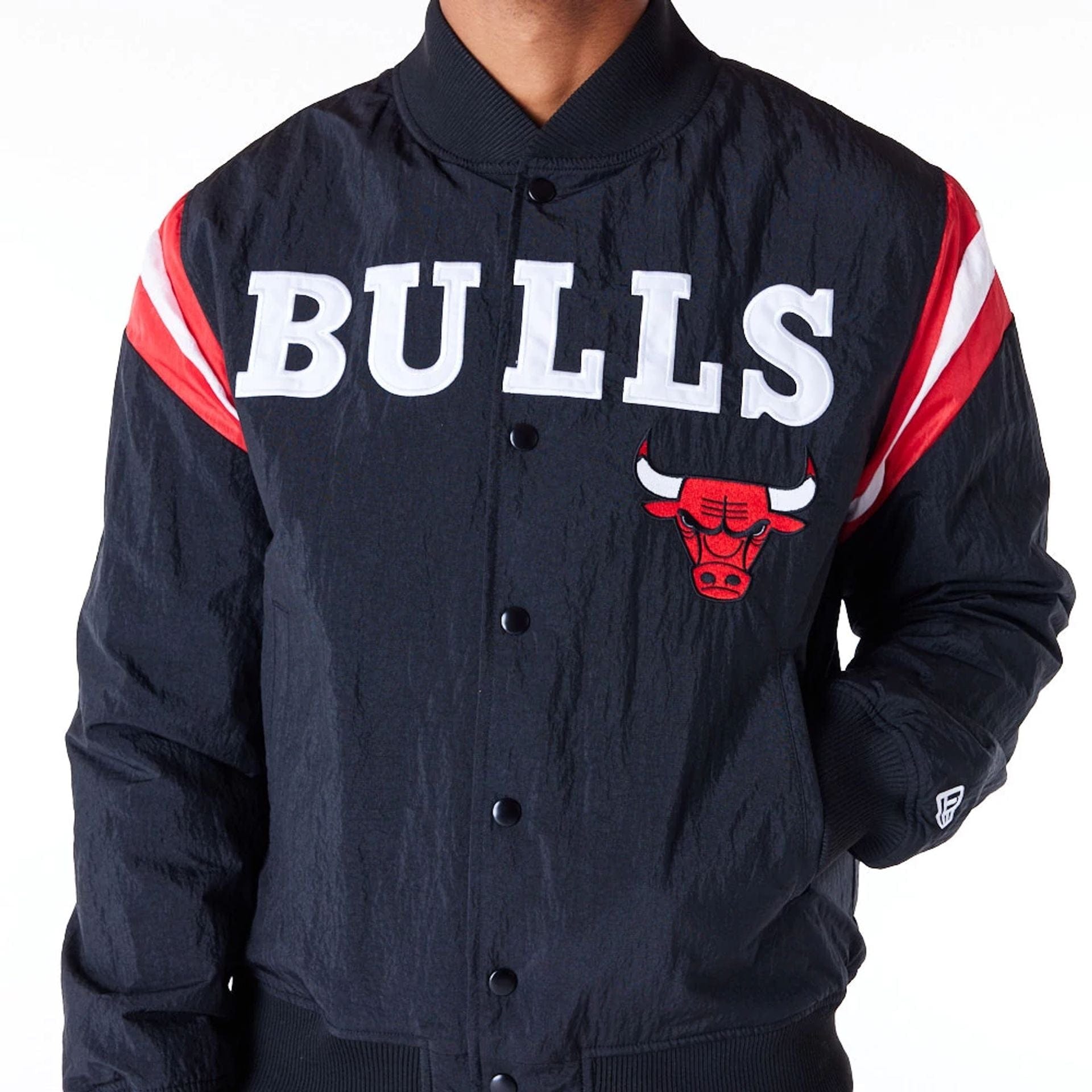 Chicago Bulls NBA Panel Black Bomber Jacket、mySite、vikingsvslions
