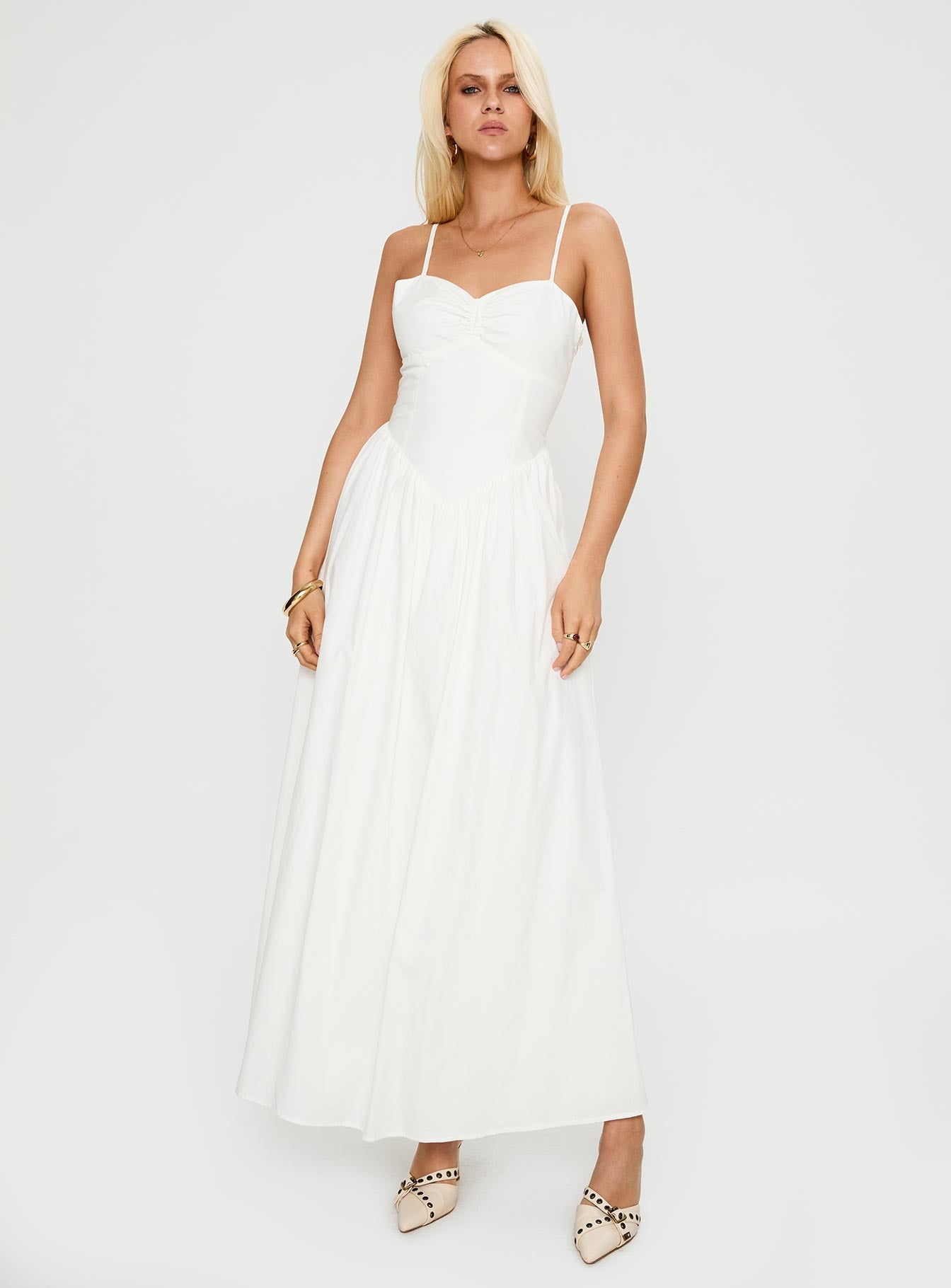 Ceremonious Maxi Dress White、mySite、solidvoid
