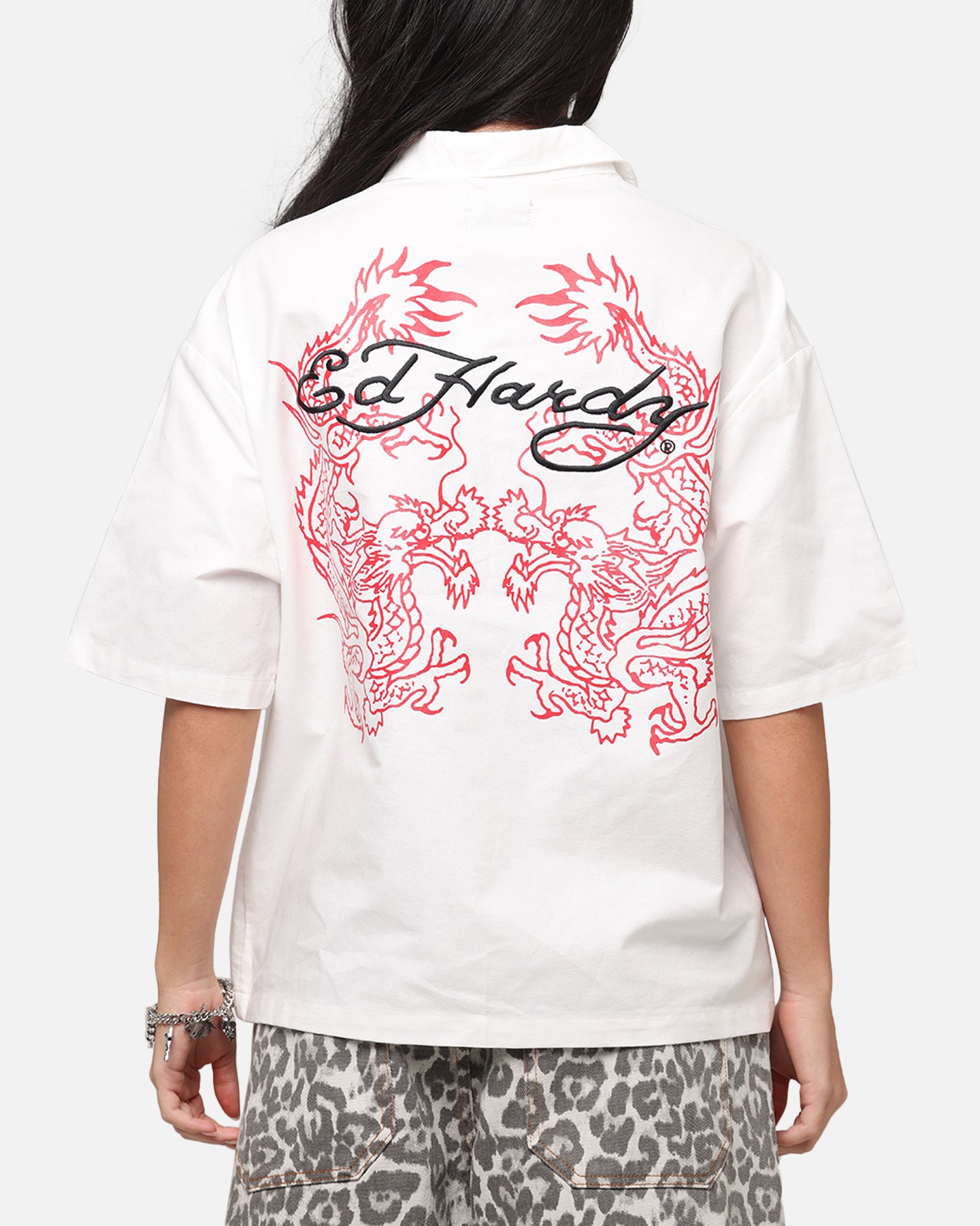 Ed Hardy Dragon Zip Shirt Off White、mySite、zt4zffjzw