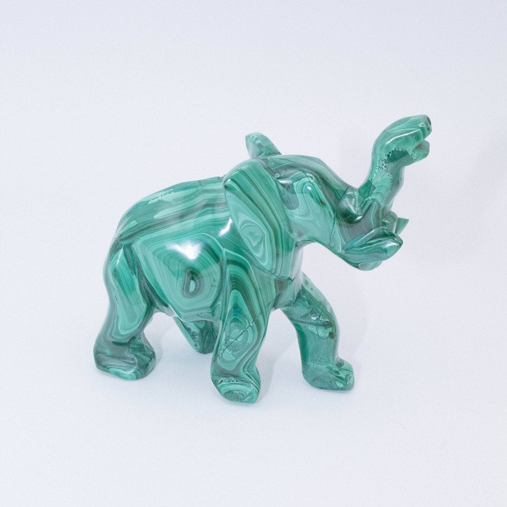 Genuine Malachite Elephants - Hand Carved - 1 of a Kind、mySite、hinf8tx79