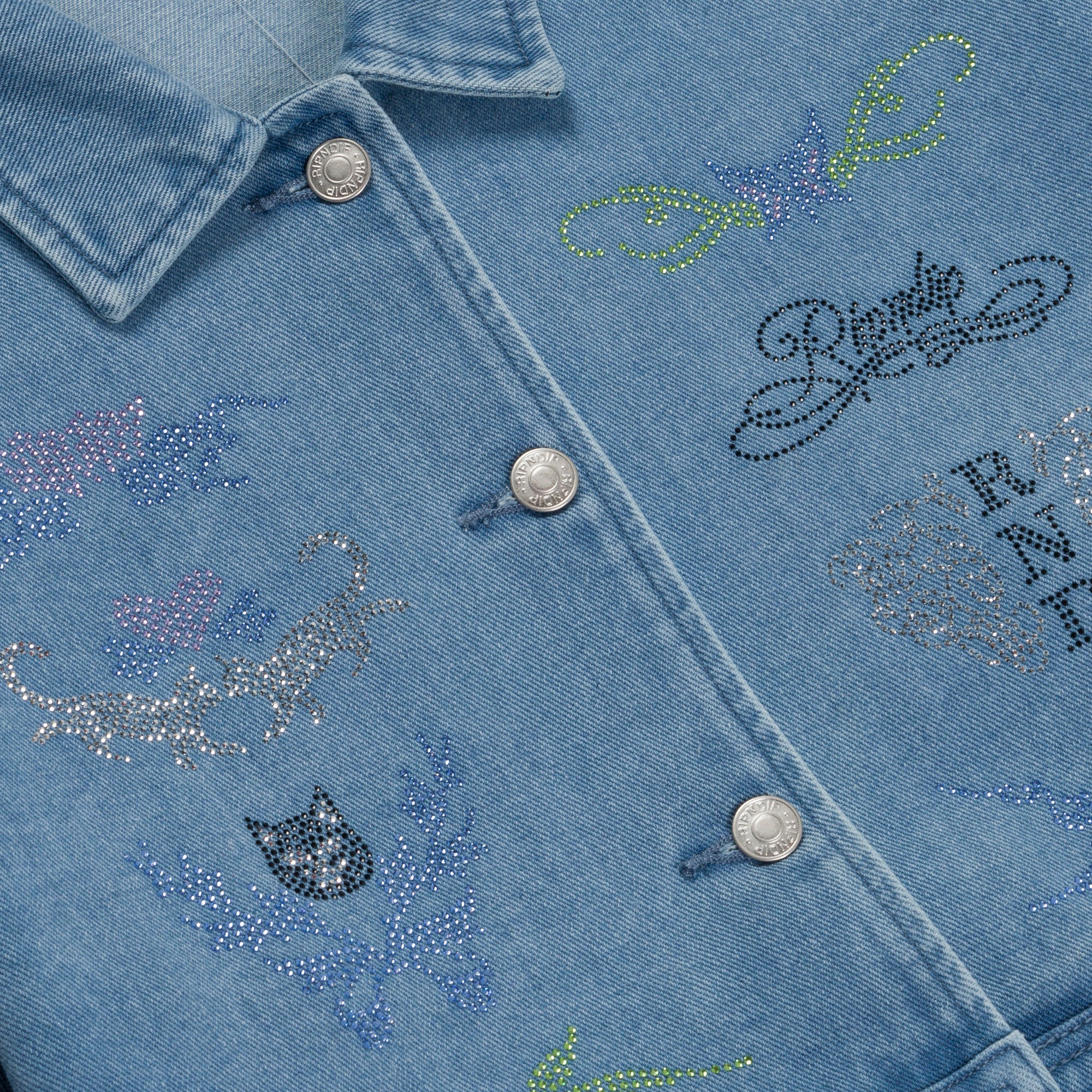  Hyaena Cropped Denim Jacket (Medium Wash)、mySite、merchandisen