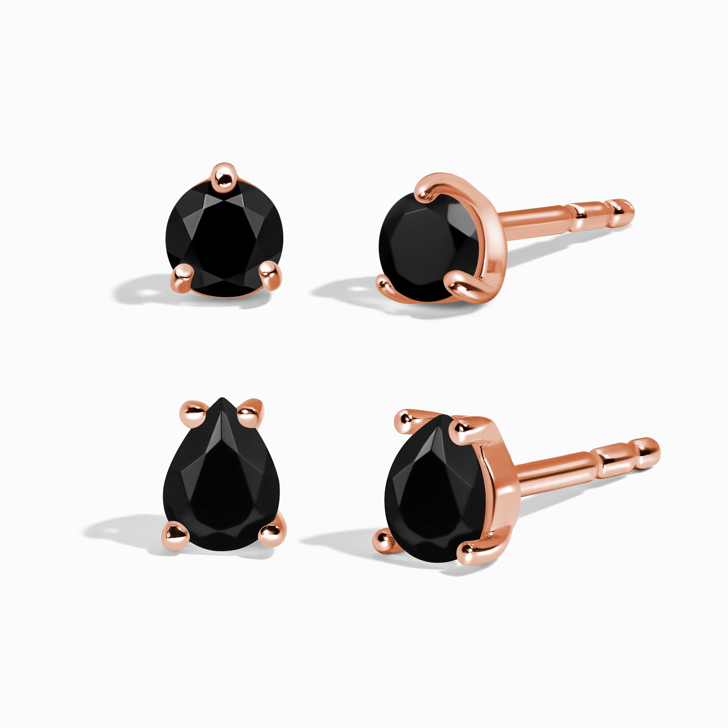 Black Obsidian Petite Round & Teardrop Studs、mySite、hinf8tx79