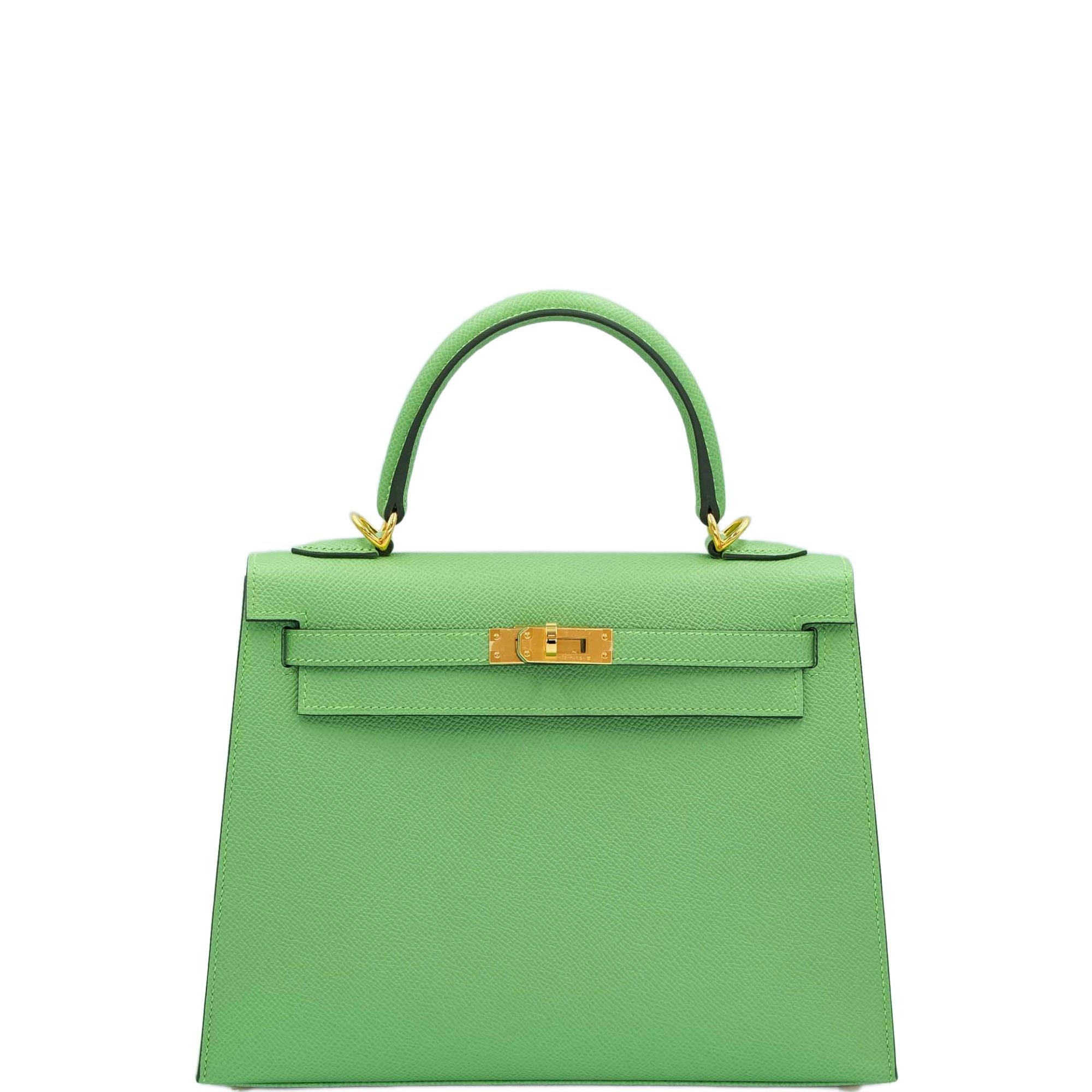 Hermès Kelly 25 Sellier Vert Criquet Epsom Gold Hardware、mySite、garminoutage.com
