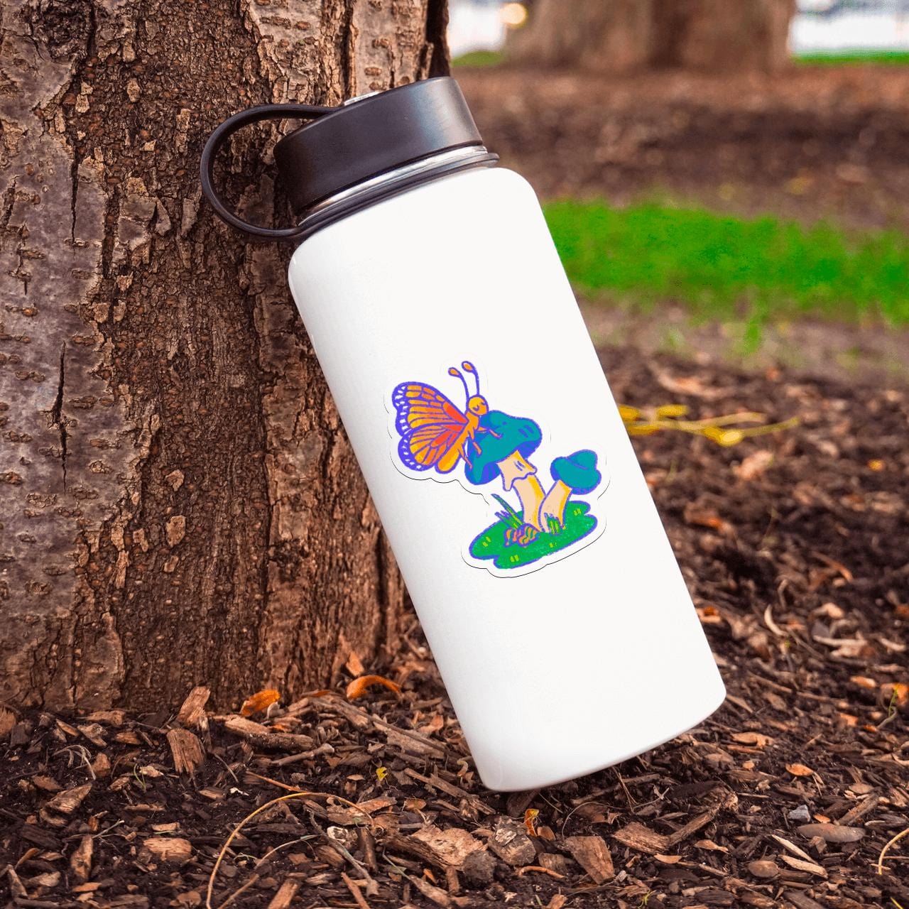  Butterfly Mushroom Sticker、mySite、elrpsem3k