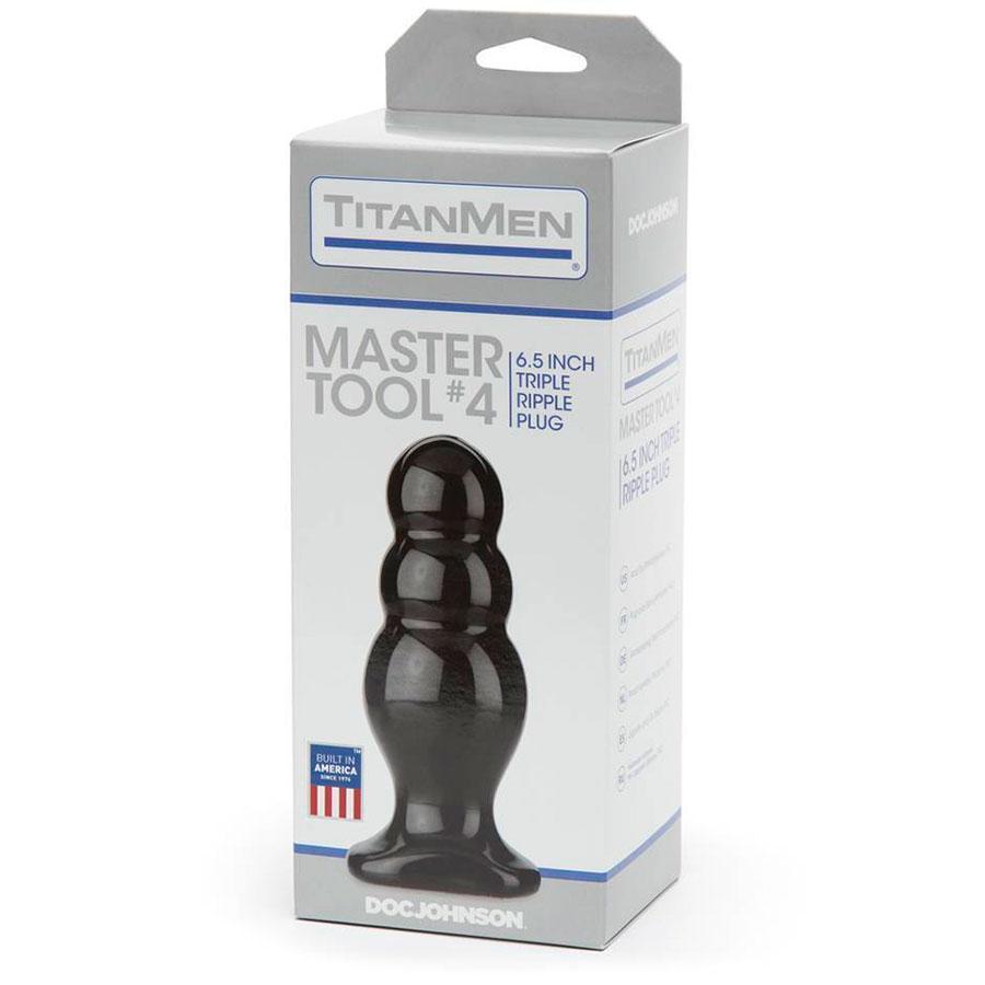 TitanMen Master Tool No. 4 Triple Bump Butt Plug for Men Black、mySite、bottomscart