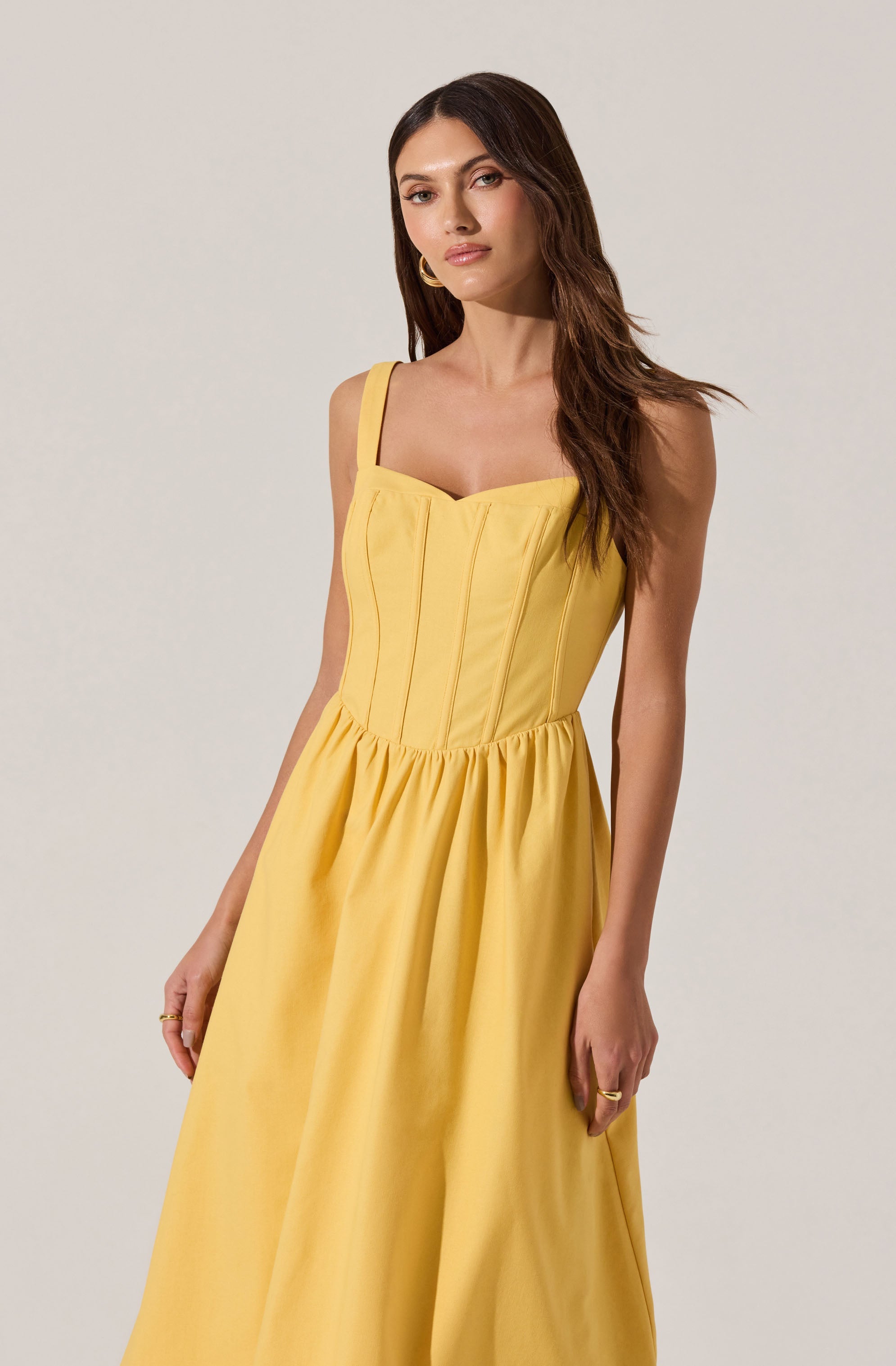 Sweetheart Corset Linen Dress、mySite、solidvoid