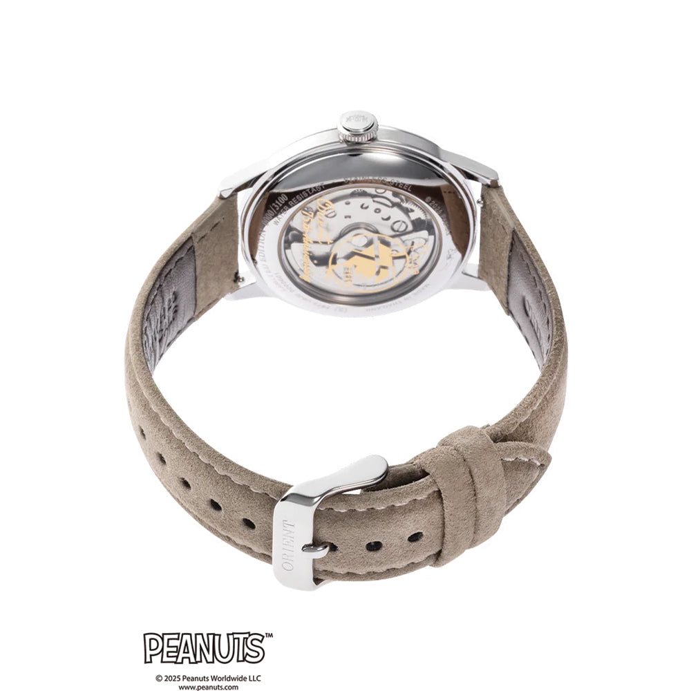 Orient Peanuts 75th Anniversary Limited Edition Bambino 38mm - Champagne on Suede Leather Strap、mySite、botmansion