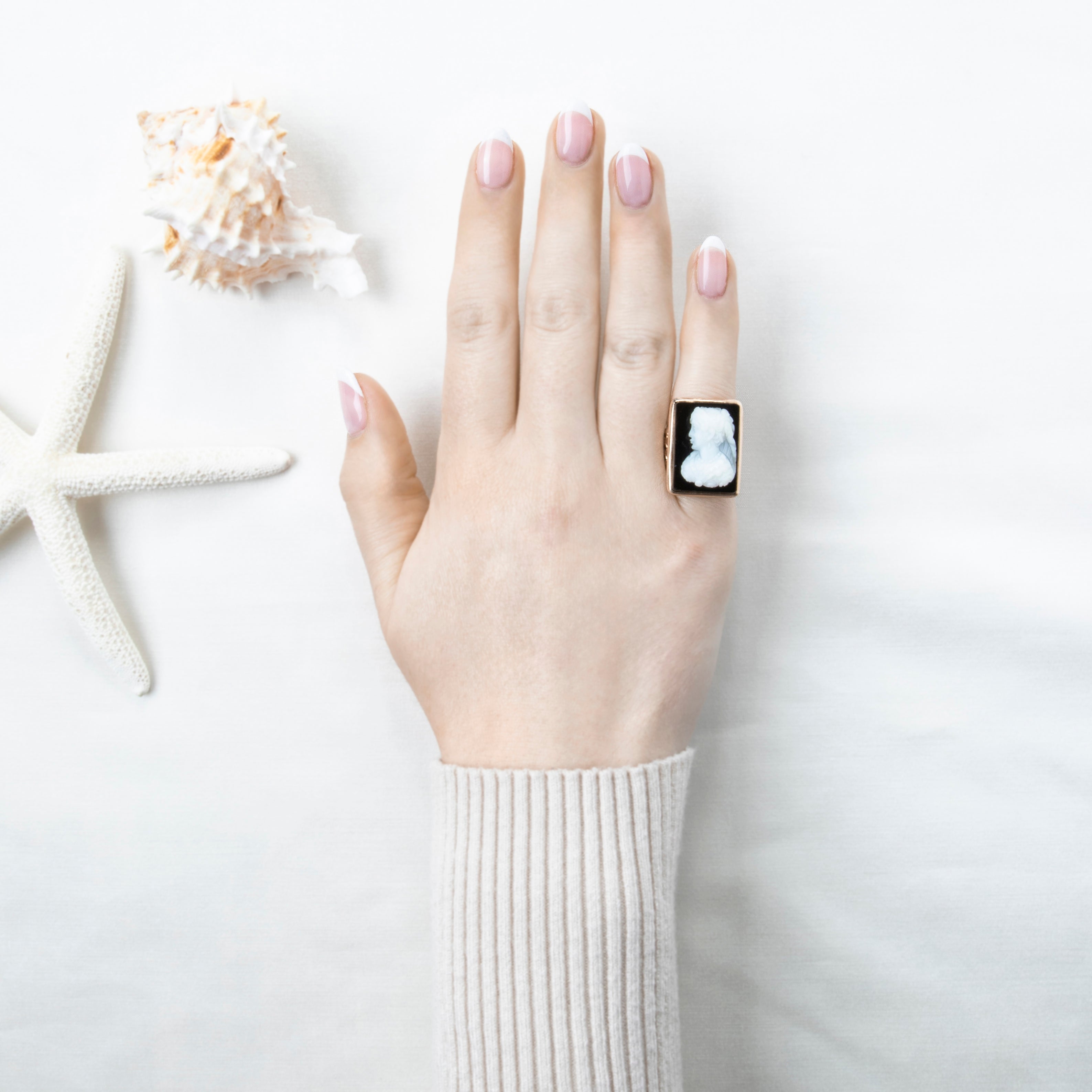 Antique Victorian Large 10k Rosy Yellow Gold 8.73ct Hardstone Cameo Ring 5.50、mySite、hinf8tx79