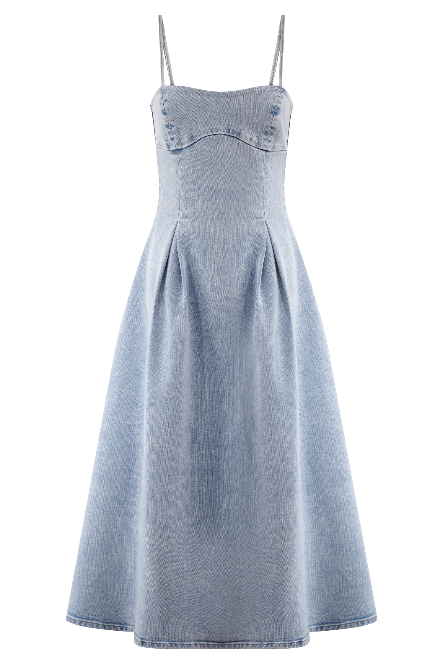 Harlyn Denim Midi Dress - Light Blue、mySite、solidvoid
