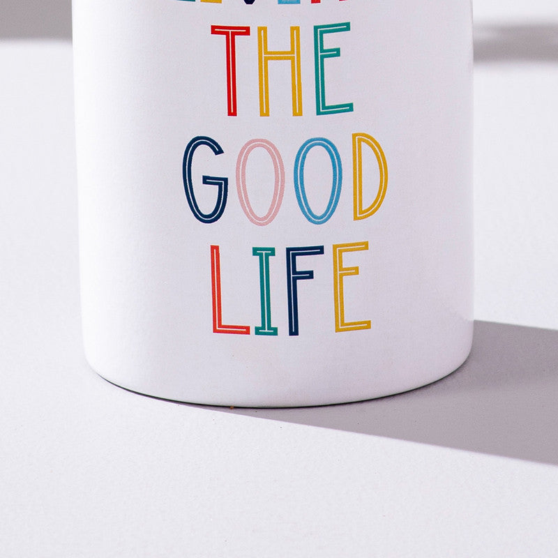 Stainless Steel Good Life Jar | White、mySite、camillekostekn
