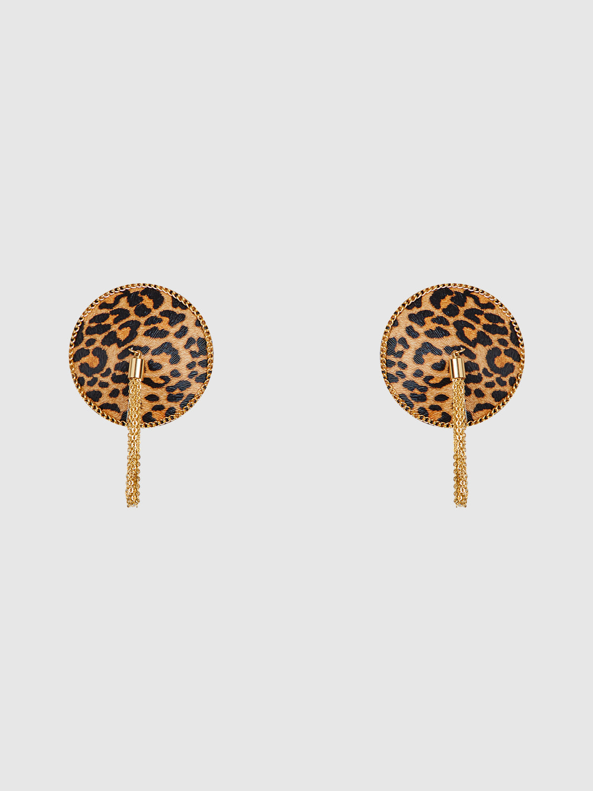 Leopard & Gold Chain Round Tassel Pasties、mySite、bengalsvssteelers