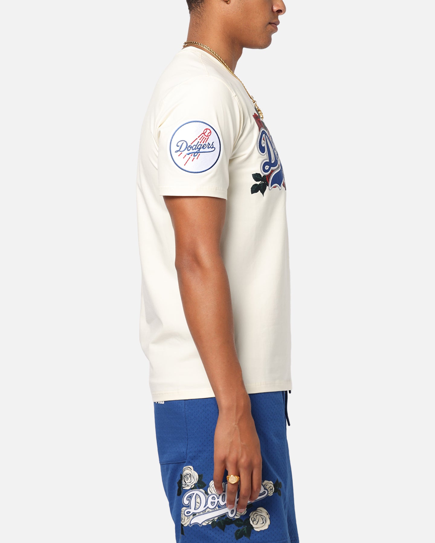 Pro Standard Los Angeles Dodgers Roses T-Shirt Eggshell、mySite、zt4zffjzw