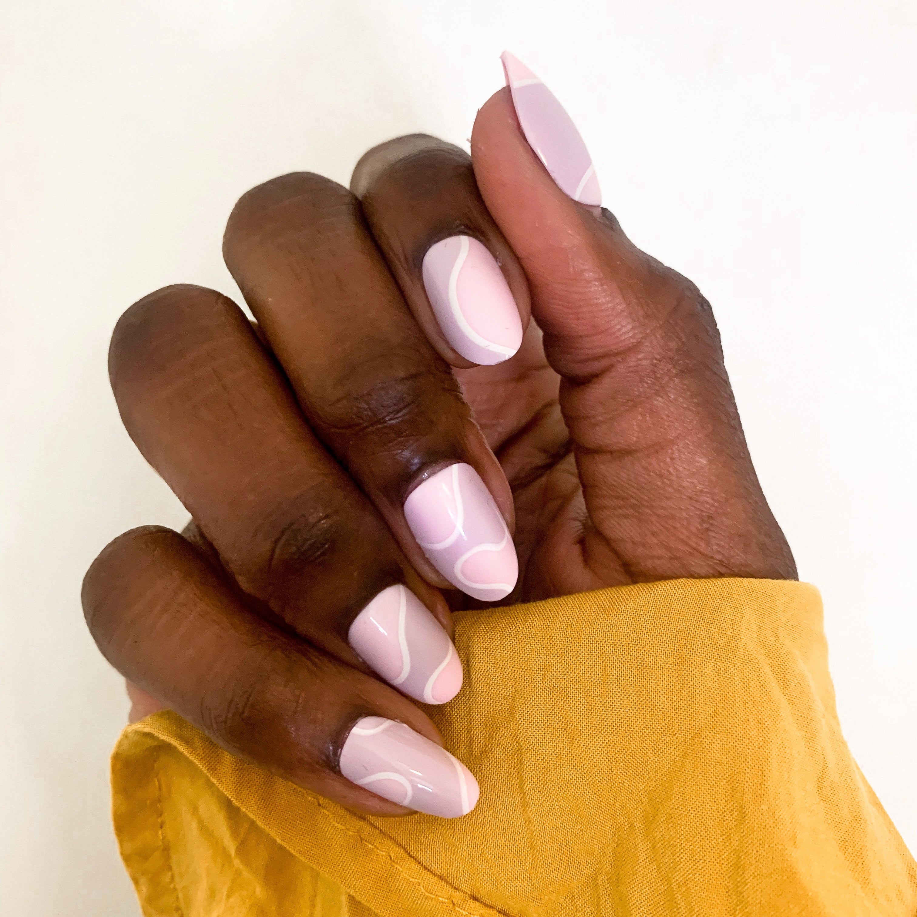 Groovy Swirl - Press-On | Medium | Oval、mySite、solidvoid