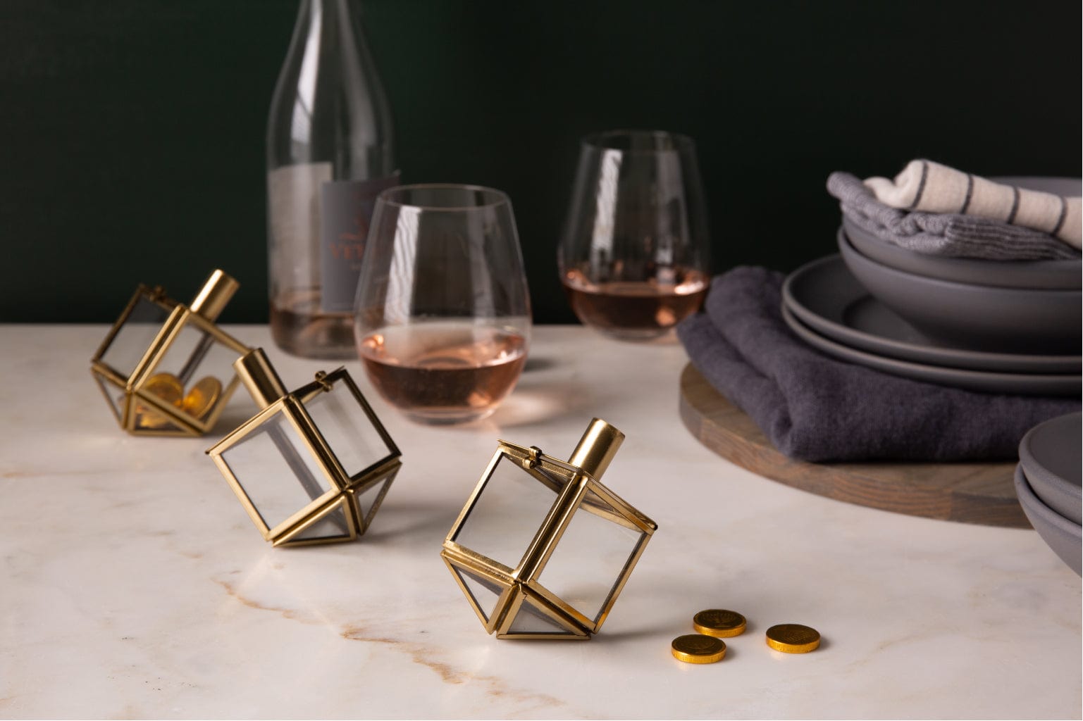 Talia Mini Dreidel Terrarium - Gold、mySite、topwebapps