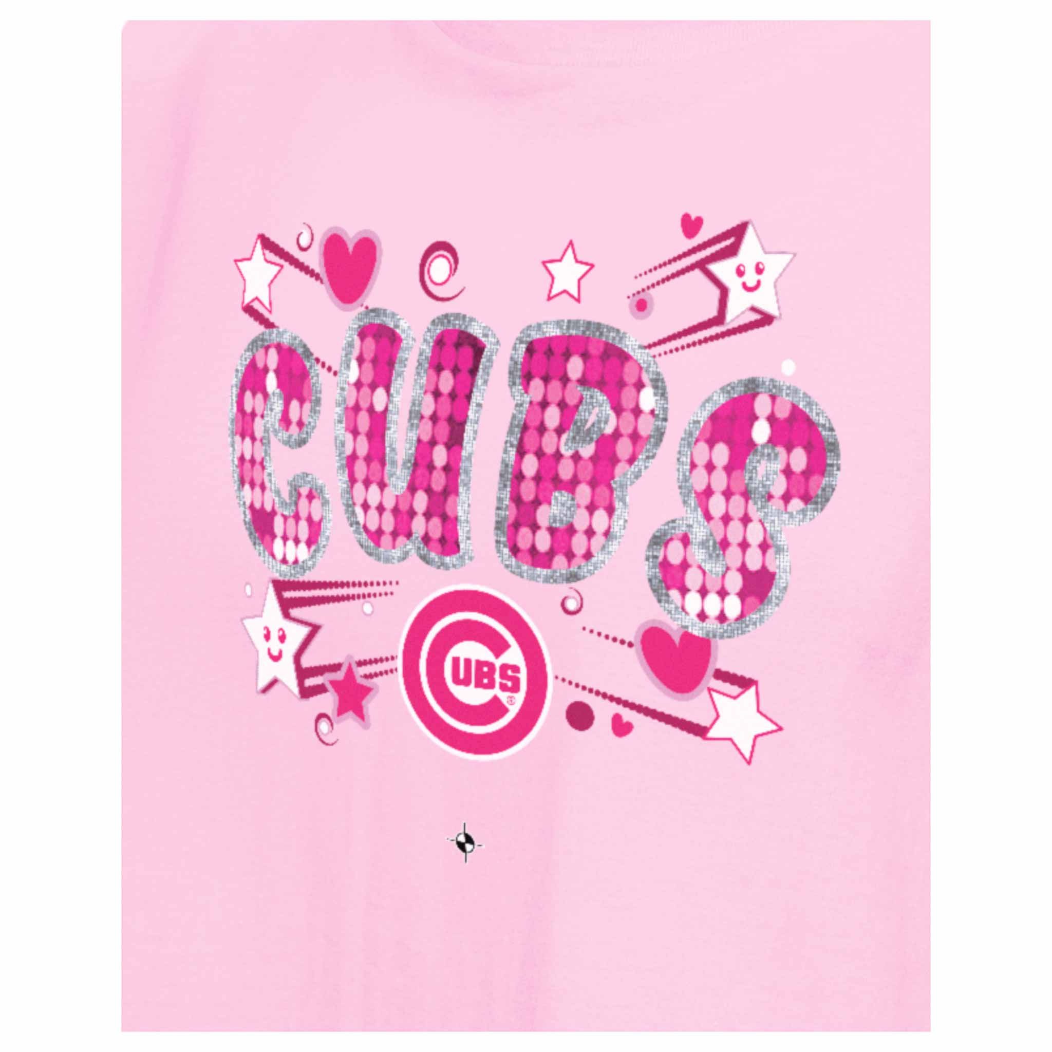 Chicago Cubs Youth Girls New Era Pink Crop Top T Shirt、mySite、vikingsvslions