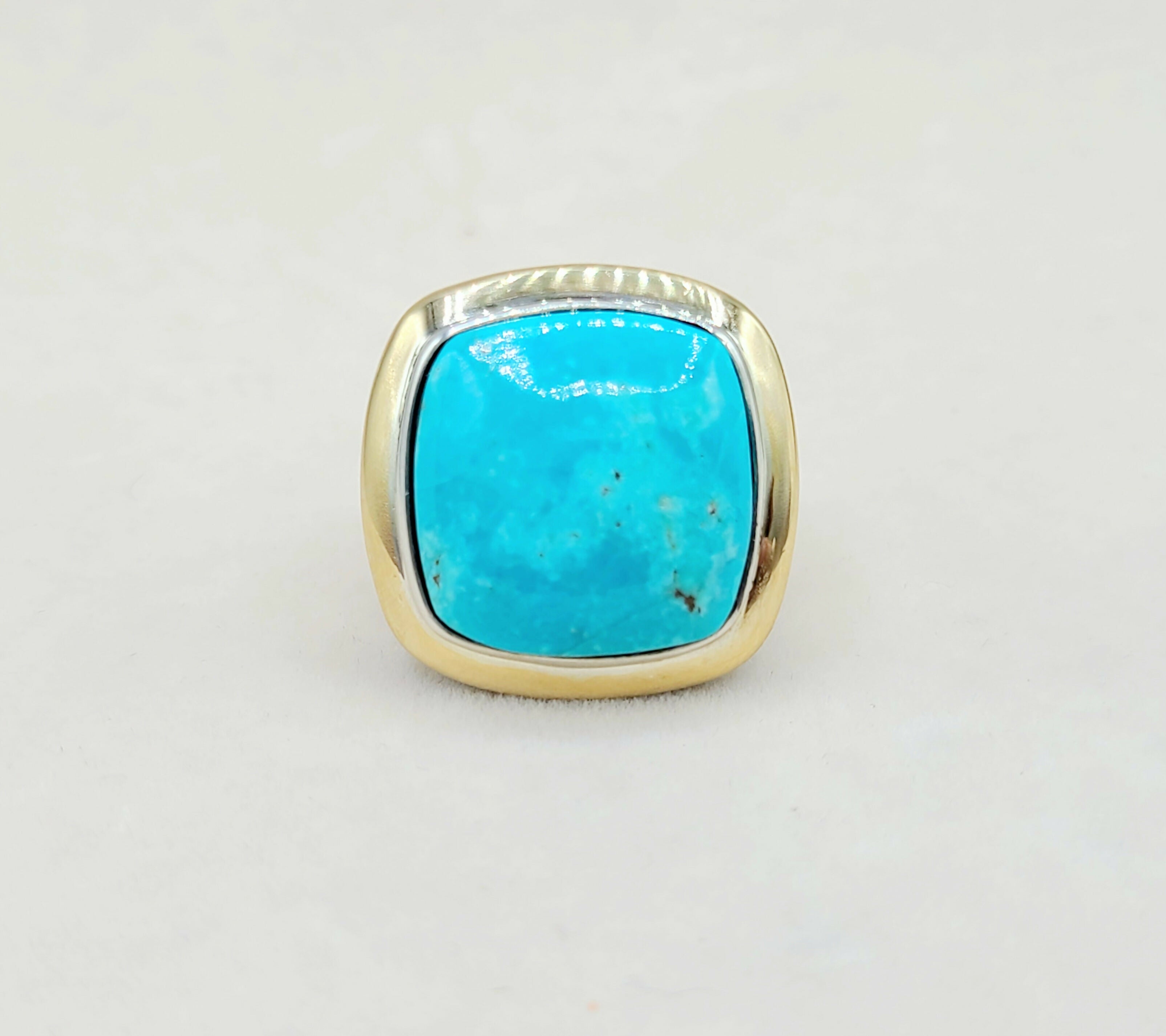 David Yurman Albion Statement Ring Turquoise & Gold、mySite、hinf8tx79