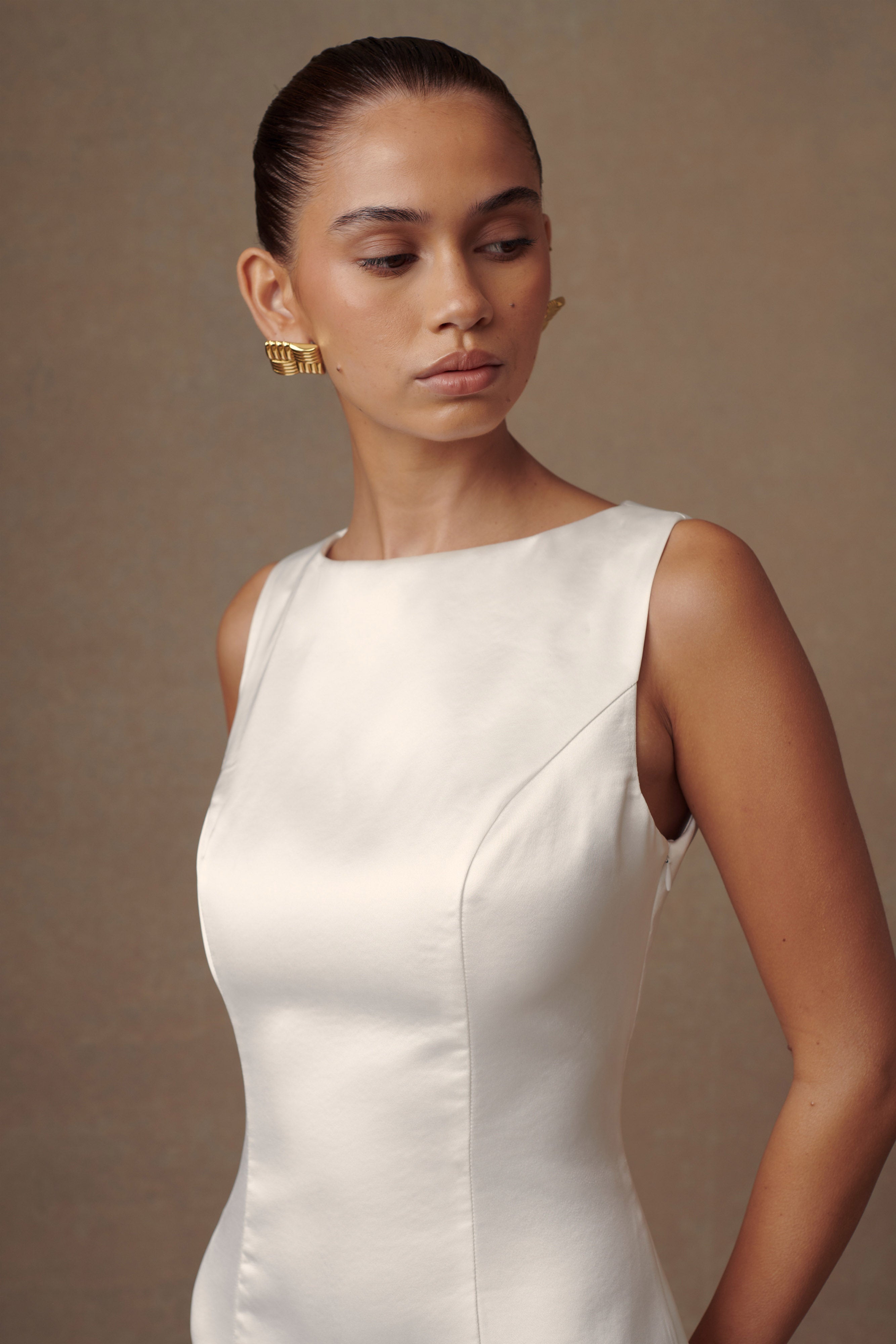 Fontanne Satin Wedding Gown - White、mySite、solidvoid