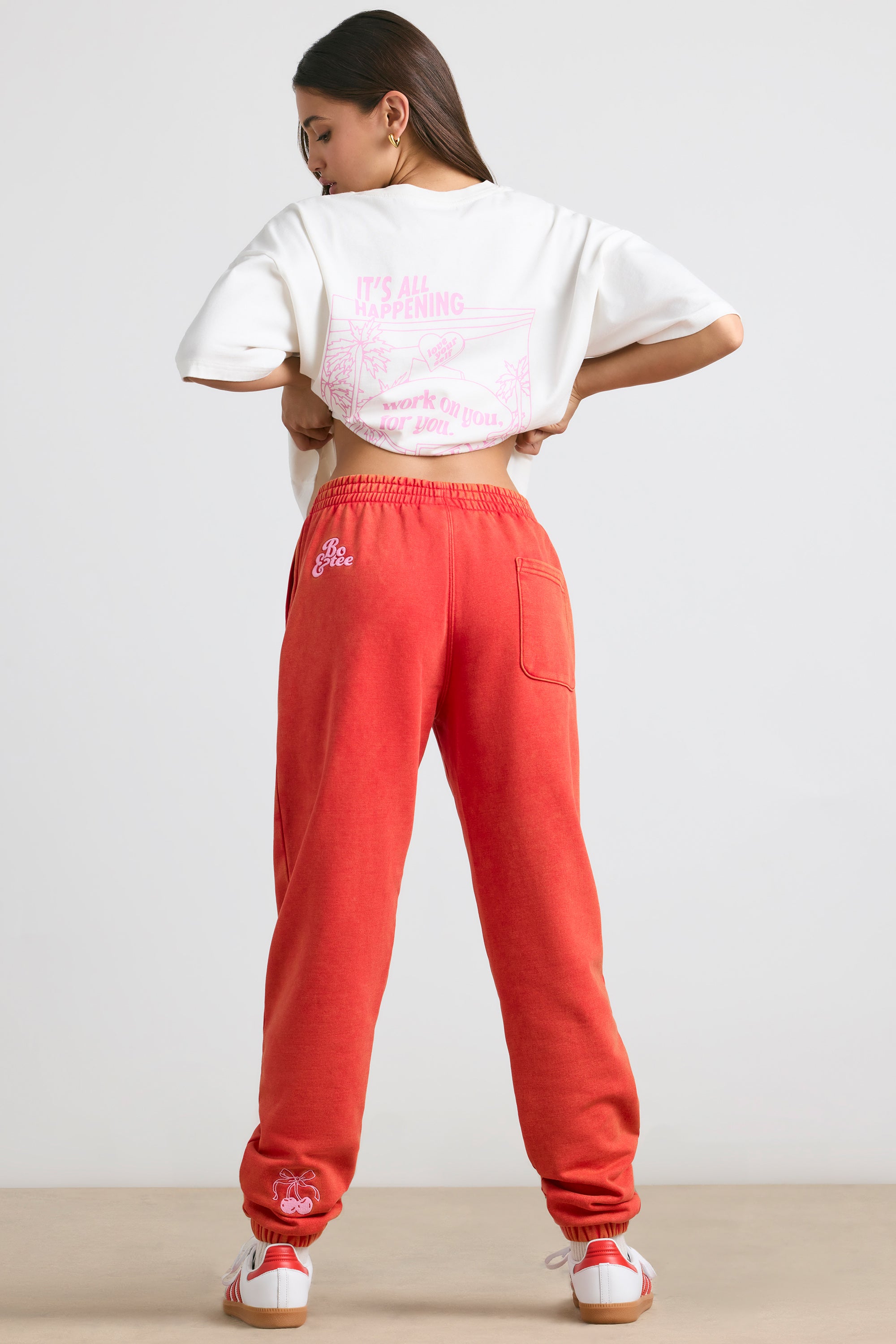 Petite Oversized Joggers in Red、mySite、solidvoid
