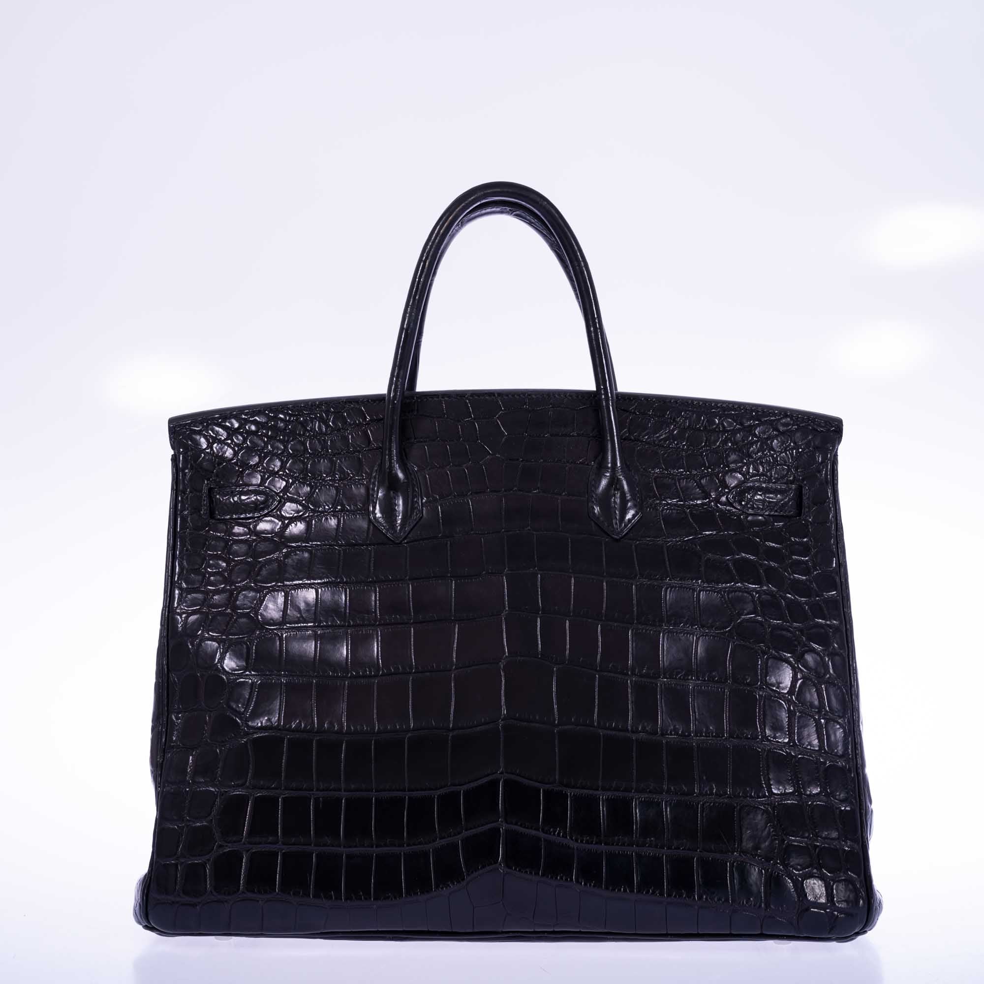 Hermès Birkin 40 Black Matte Porosus Crocodile Palladium Hardware、mySite、garminoutage.com