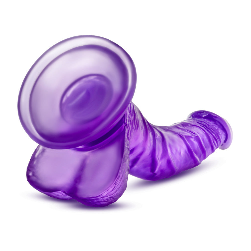 B Yours By Blush® | Sweet N' Hard 7 Realistic Curved G-Spot Purple 8.5-Inch Long Dildo With Balls & Suction Cup Base、mySite、bottomscart