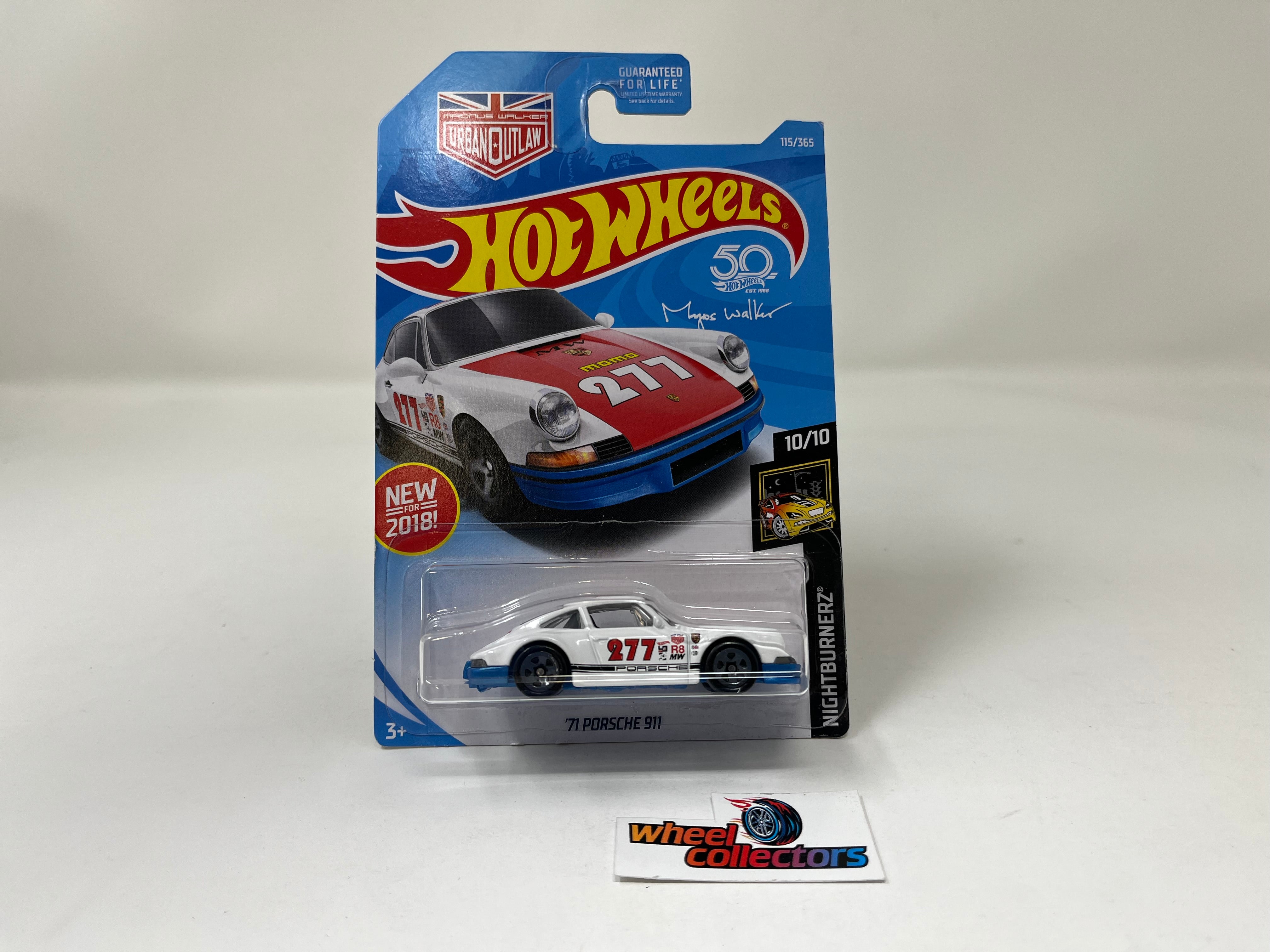'71 Porsche 911 #23 Magnus Walker * WHITE w/ Grey 5sp rims & Red Hood * 2018 Hot Wheels、mySite、hgirdovlk