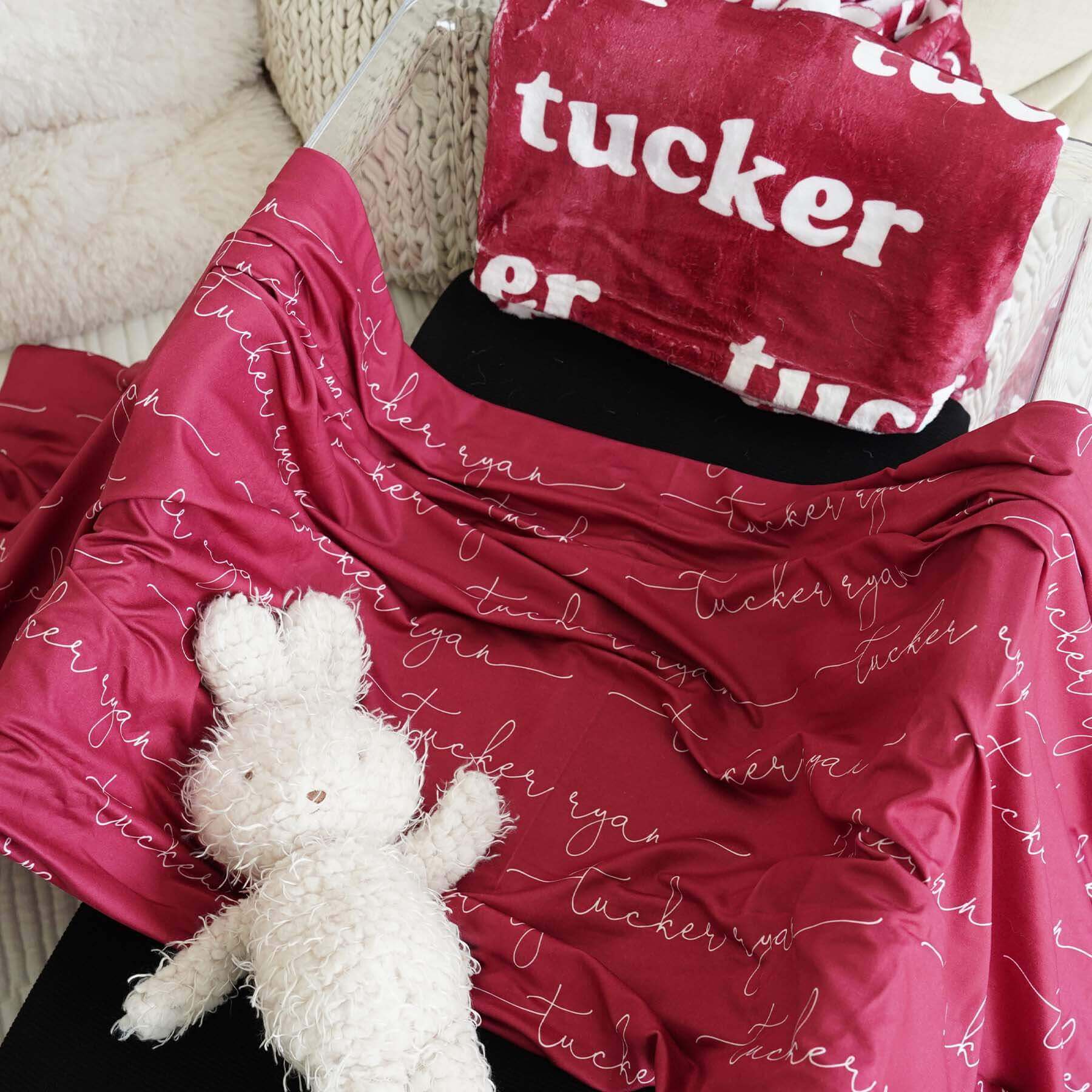  Personalized Cardinal Red Baby Name Swaddle Blanket、mySite、layawaytickets