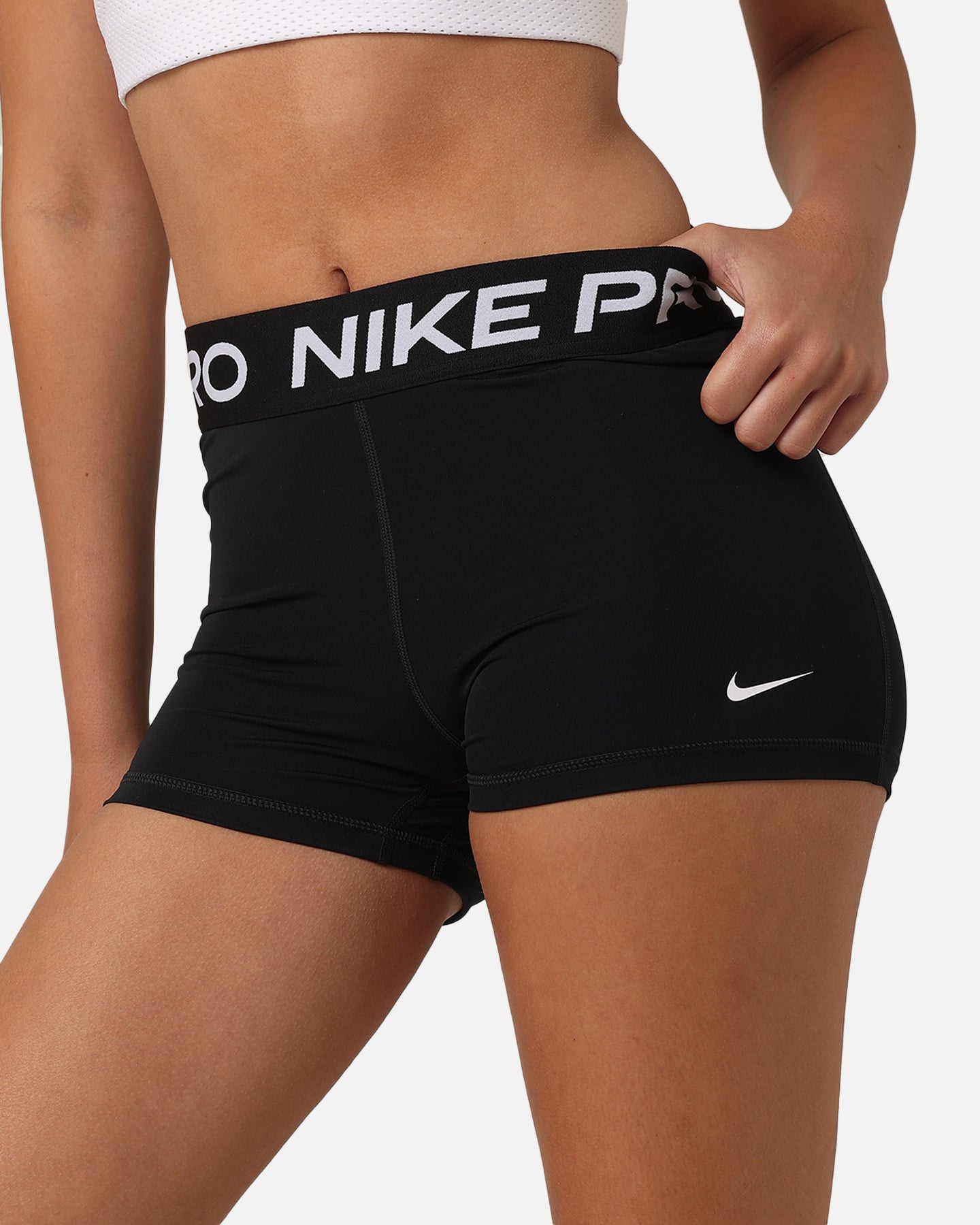 Nike Women's Nike Pro Shorts 3 Black/White、mySite、zt4zffjzw