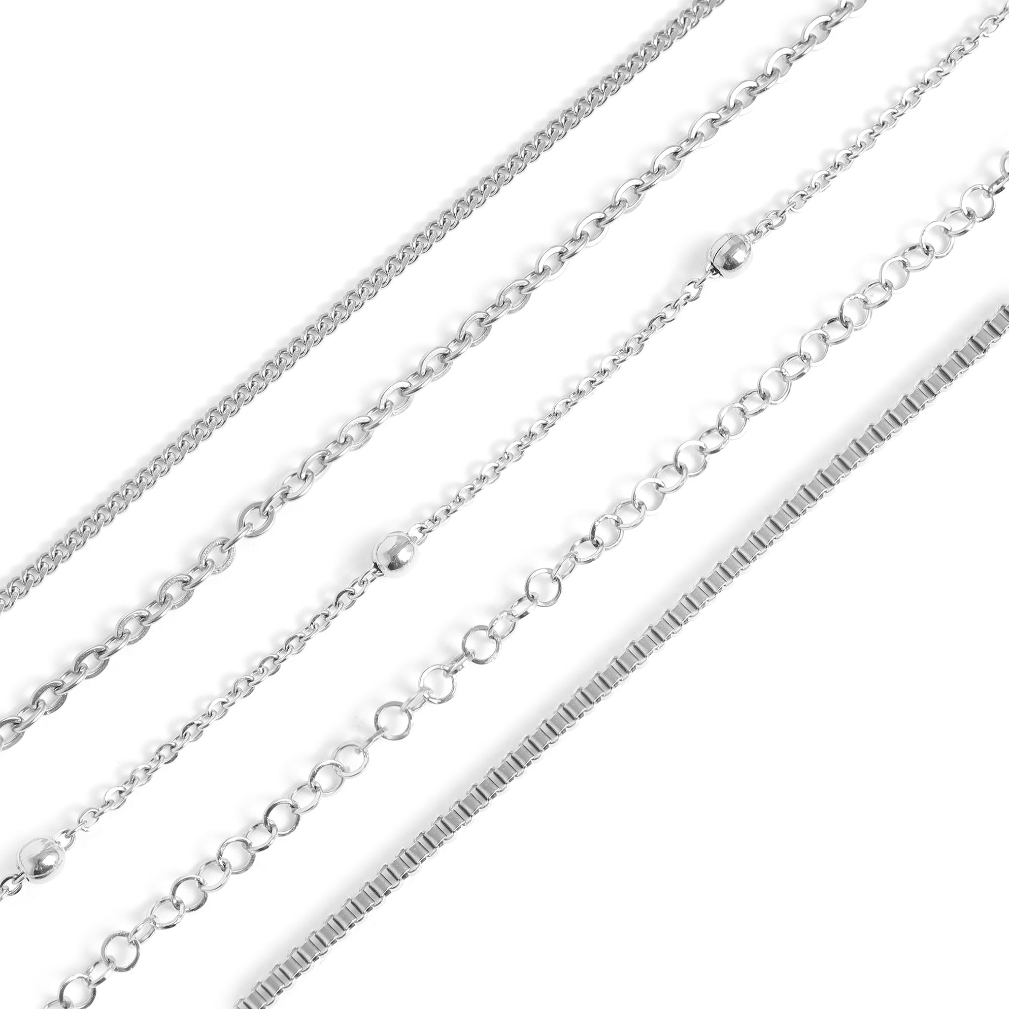 Permanent Jewelry Stainless Steel Chain Starter Kit - 5 Chain Style Pack、mySite、dreamappss